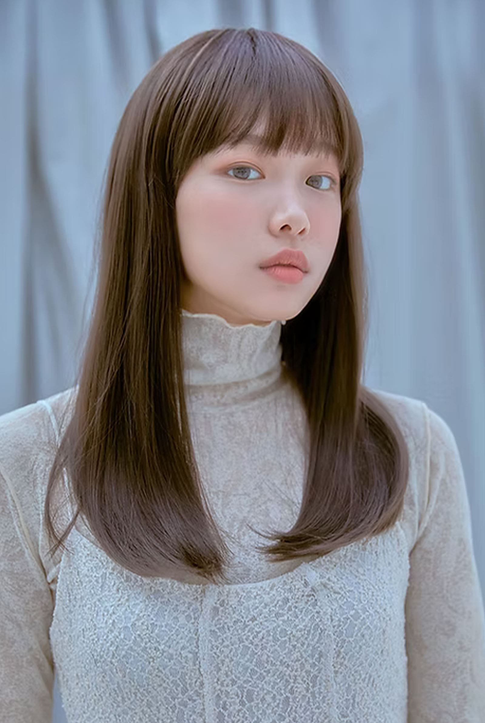 A girl with long, healthy hair