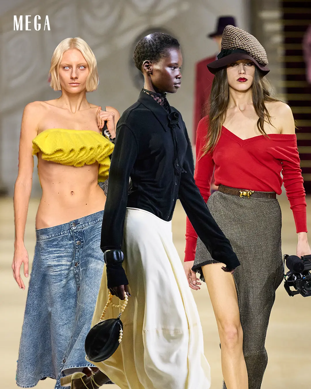 fashion trend 2025 statement skirts diesel, lemaire, vivienne westwood