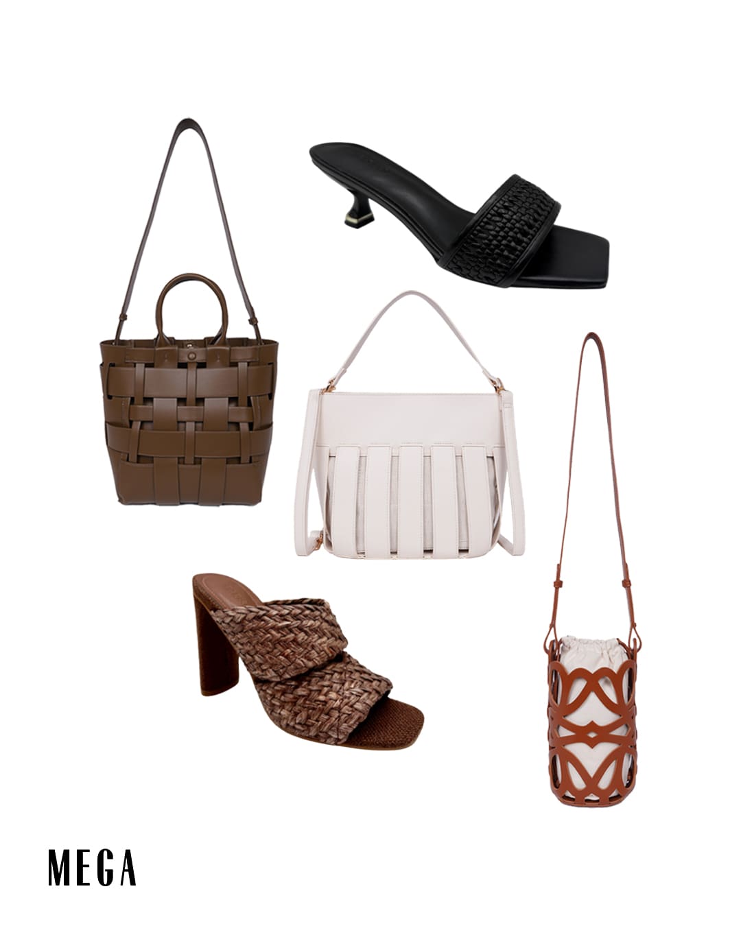 Elevate your outfits with woven sandals and bags