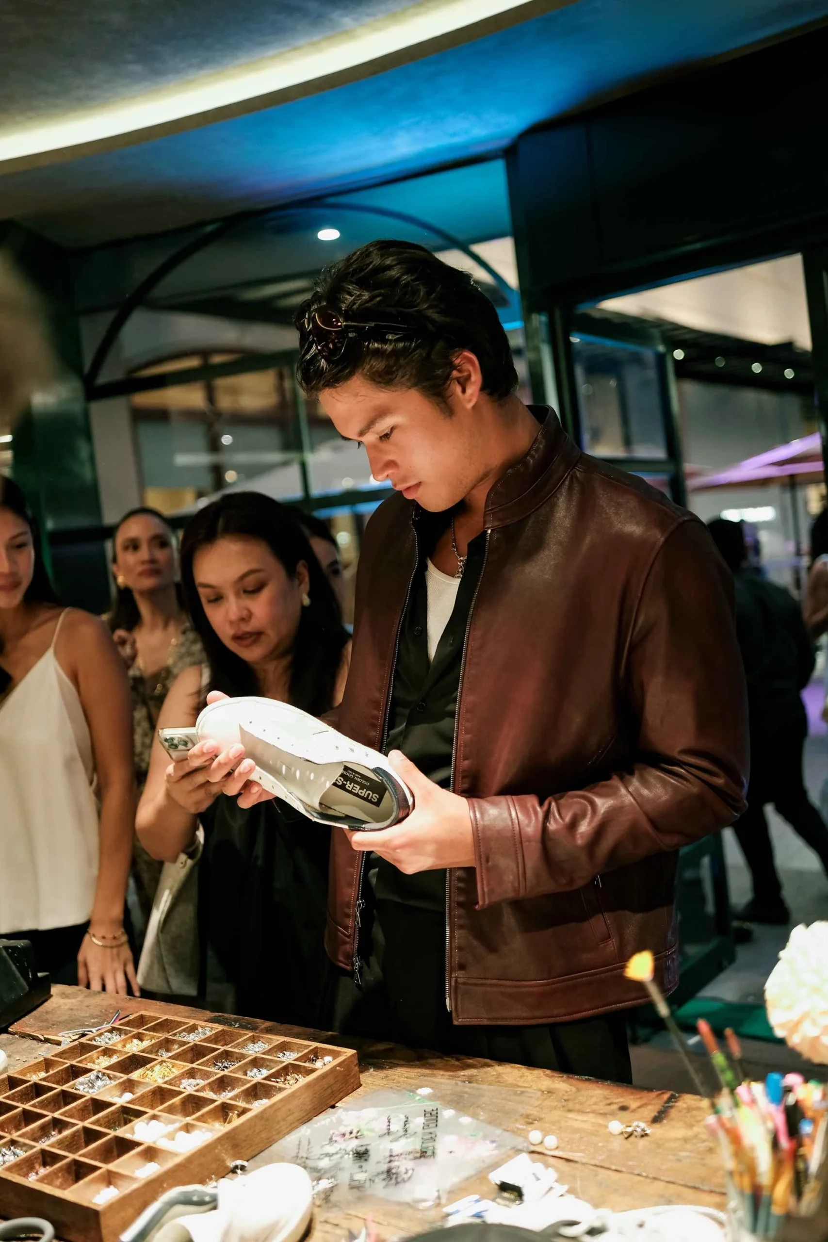 golden goose pop up greenbelt celebrity attendees kyle echarri