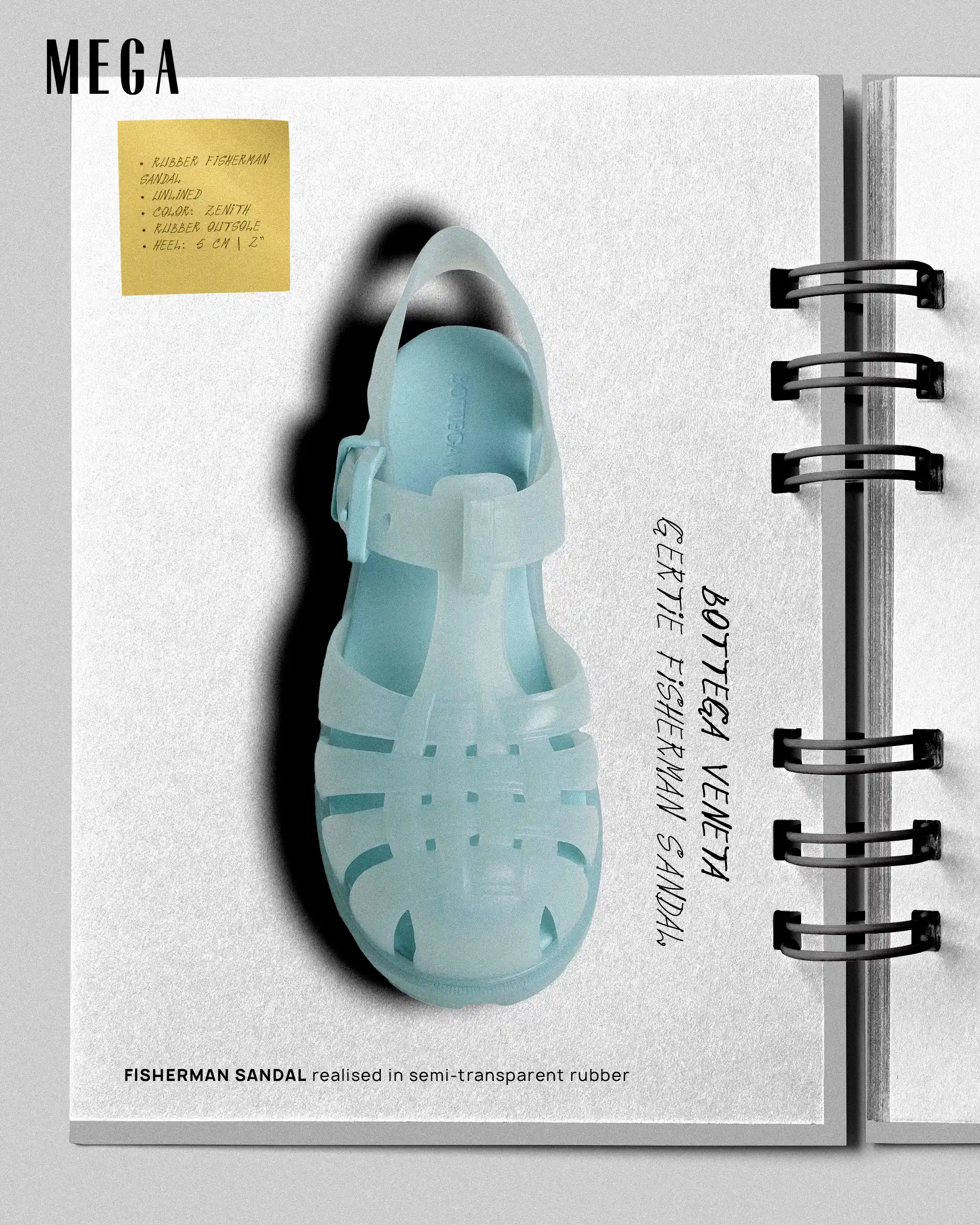 Bottega Veneta Gertie Fisherman Sandal for US$ 850