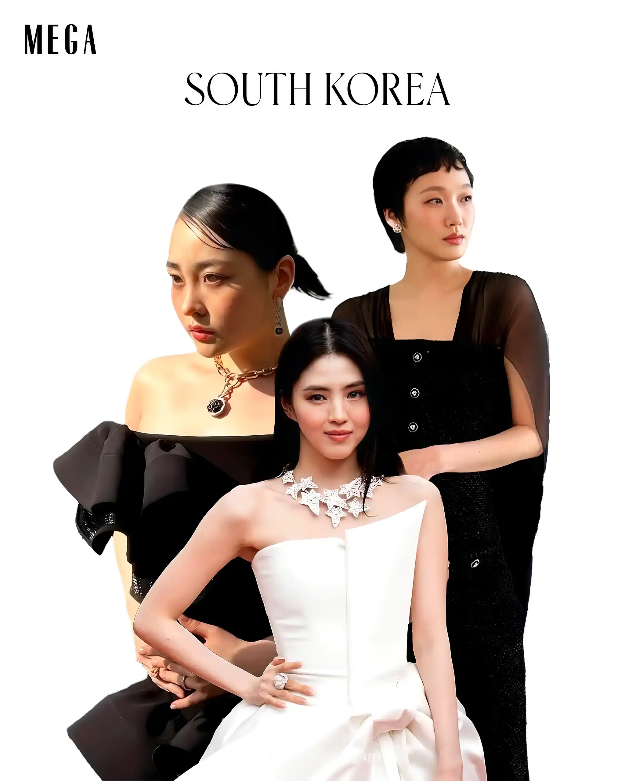 Kim Go-eun in Chanel. Han So-Hee in Boucheron. Minha Kim in Maison Reve.