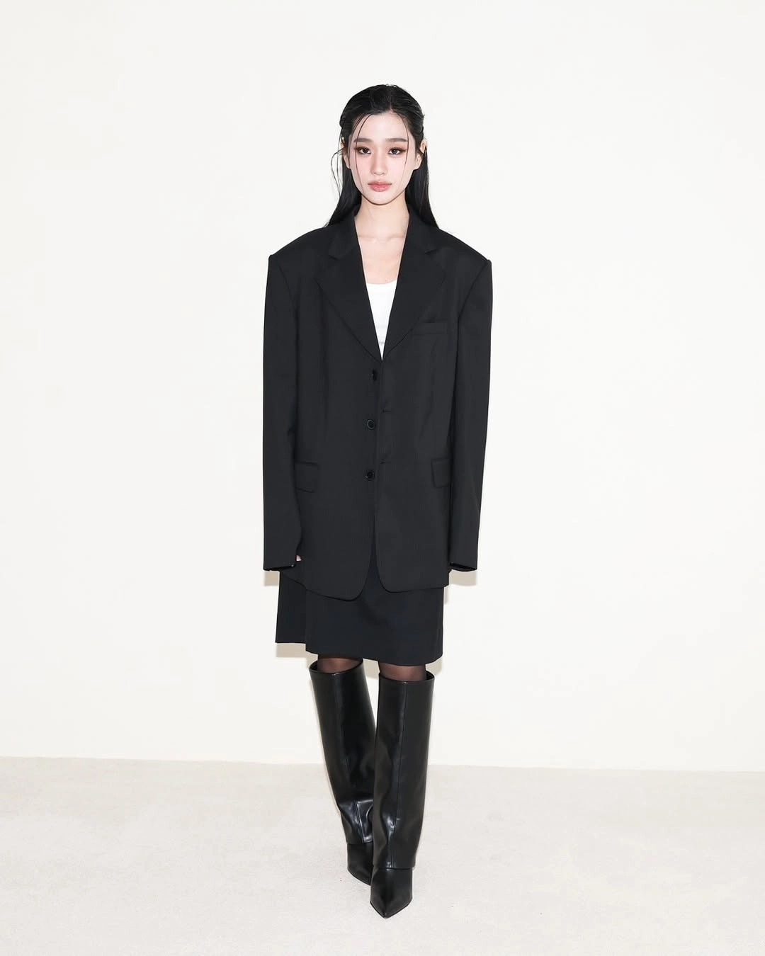 Tontawan Tantivejakul at the Calvin Klein F/W25 show during New York Fashion Week