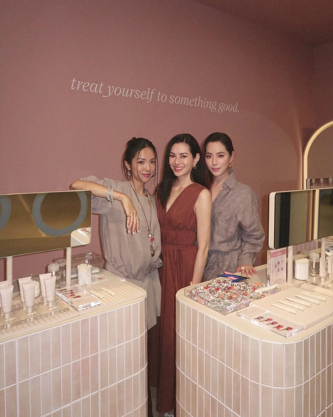 Founder of ROmi Beauty Club Yoyo Cao, Arissa Cheo, and Lin Ting