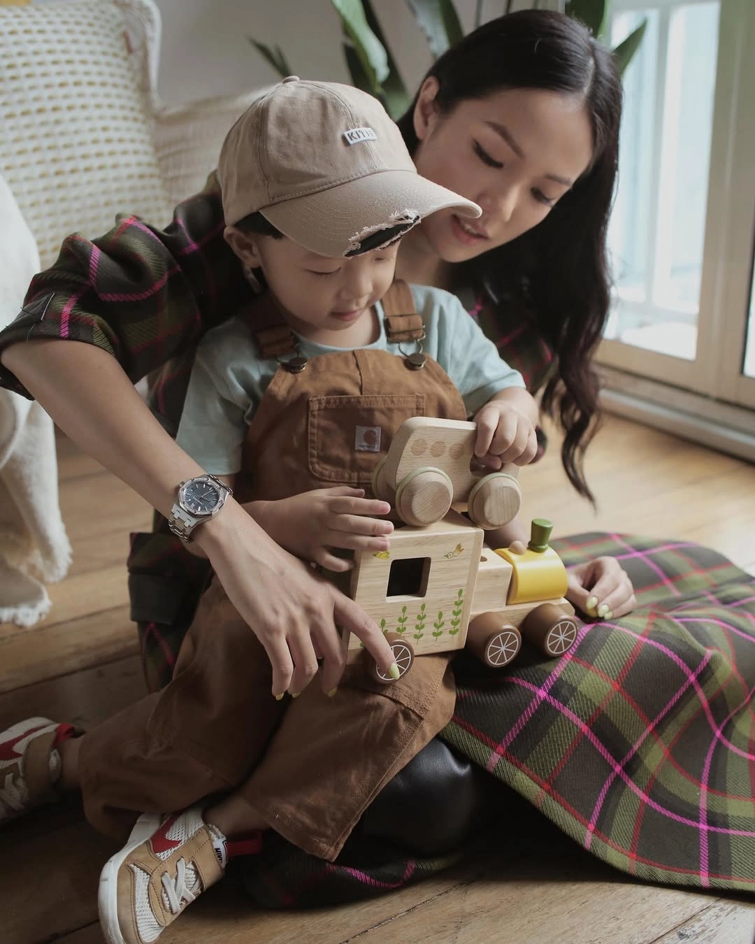 Yoyo Cao with her son Luca