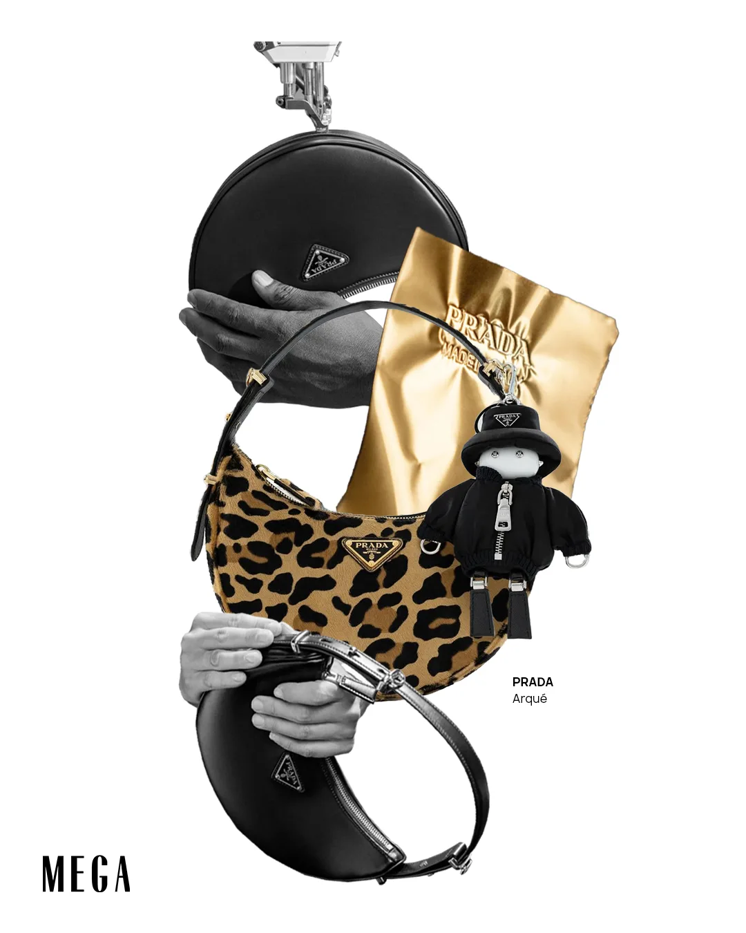 Behind the scenes studio fashion Prada bag