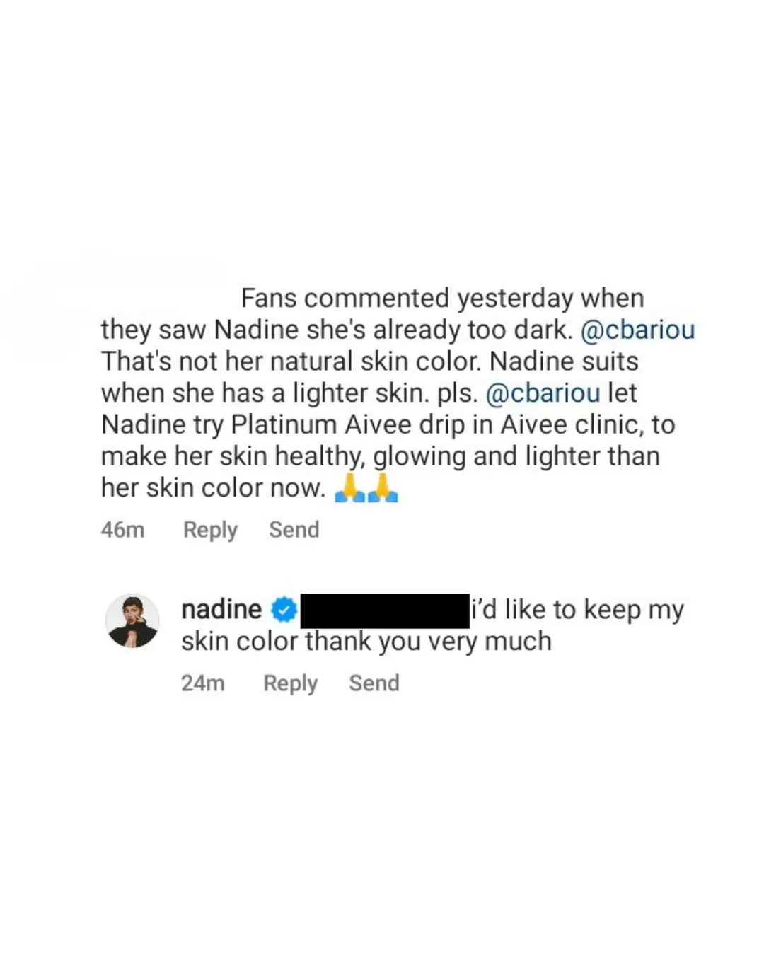 Nadine Lustre defending her morenahood