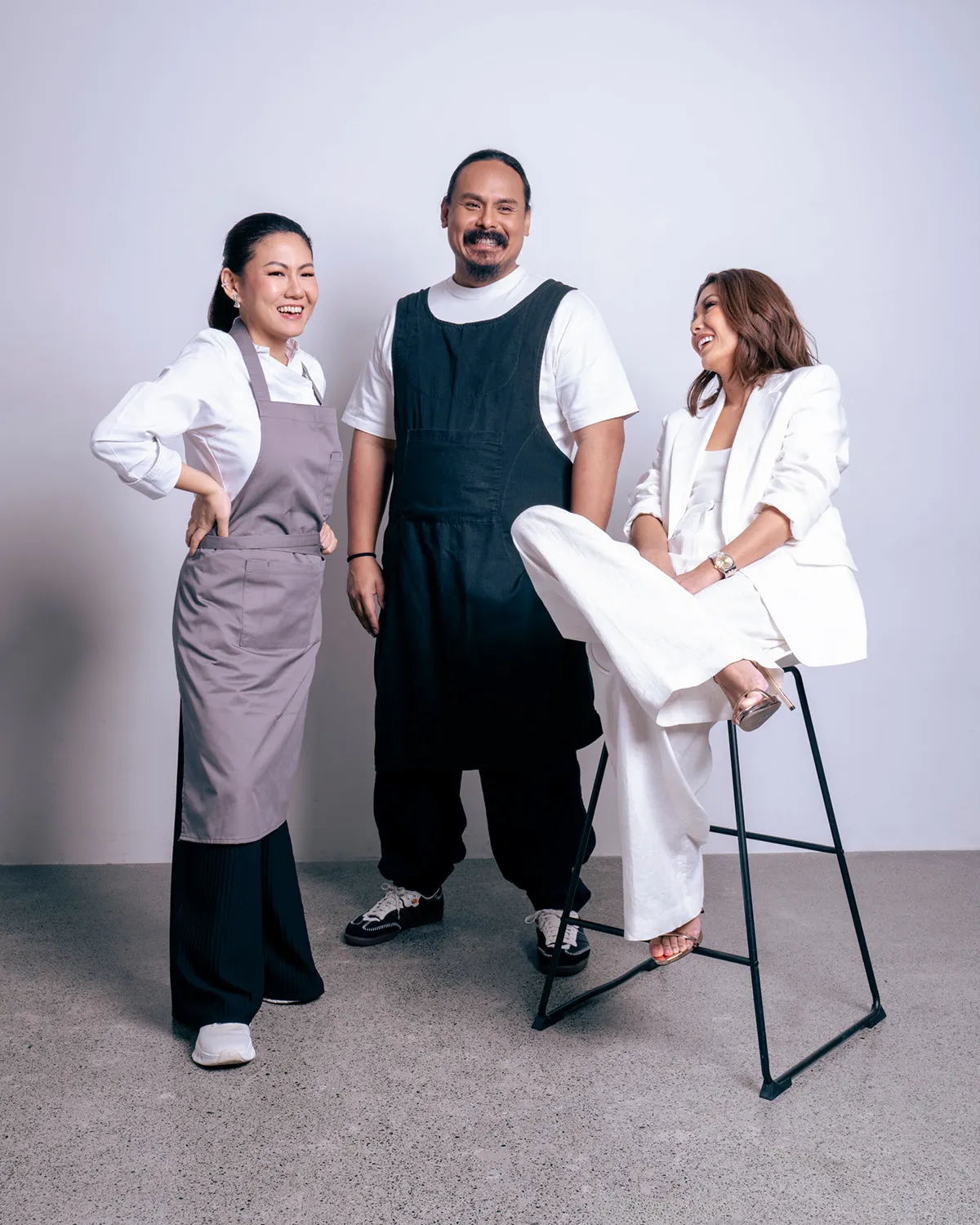 Rachel Carrasco, Jordy Navarra and Johanne Siy posed together