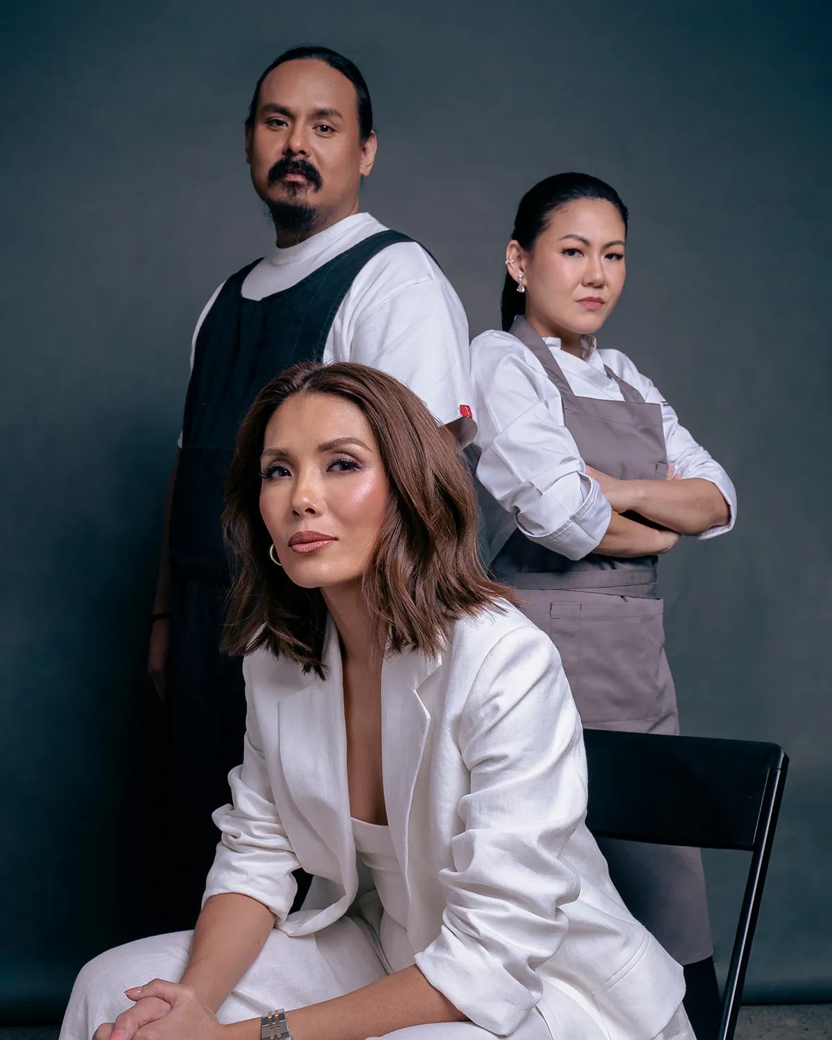 Rachel Carrasco, Jordy Navarra and Johanne Siy posed together