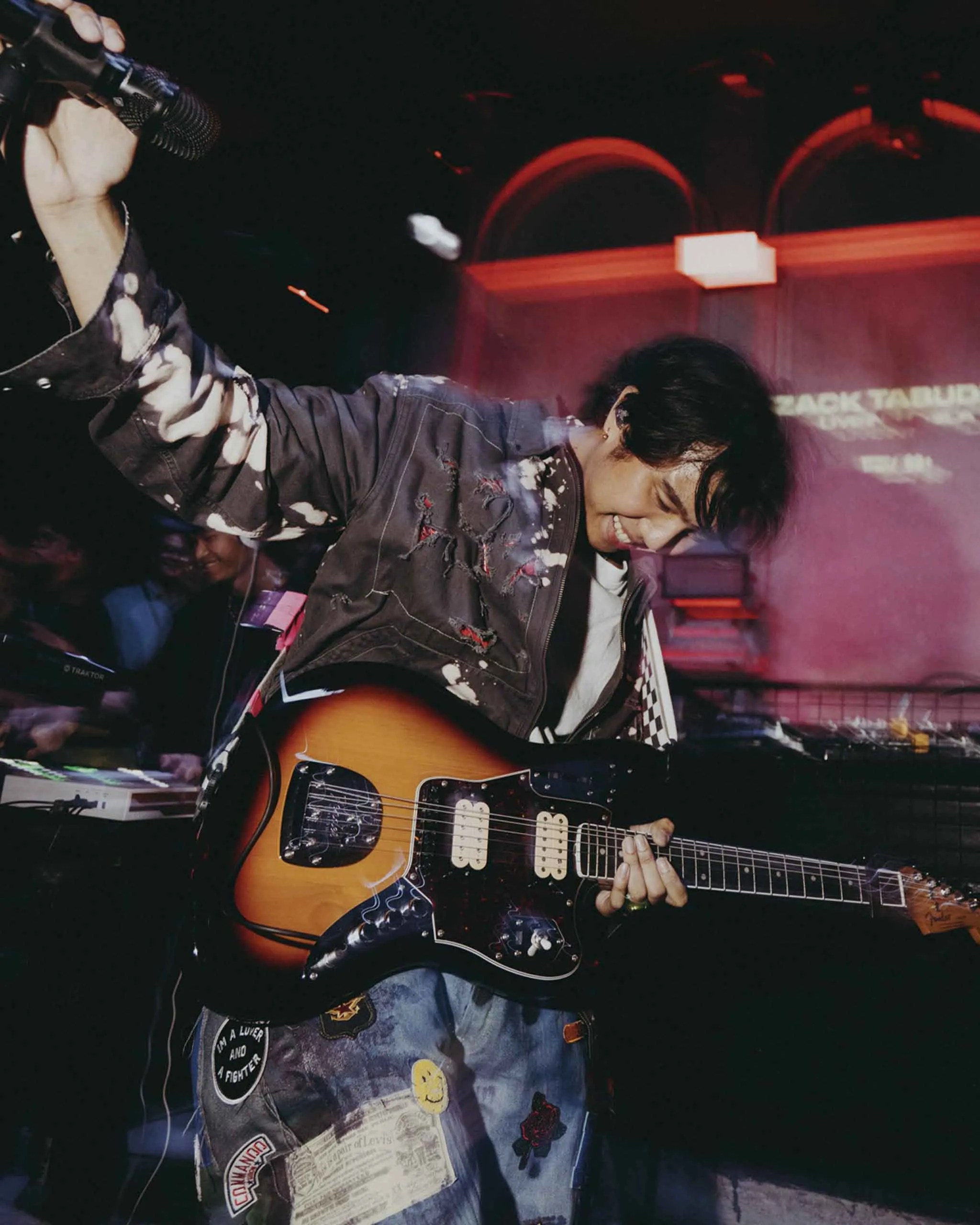 Zack Tabudlo lost in the fervor of his performance at 88Rising's Road to FAM show in Apotheka
