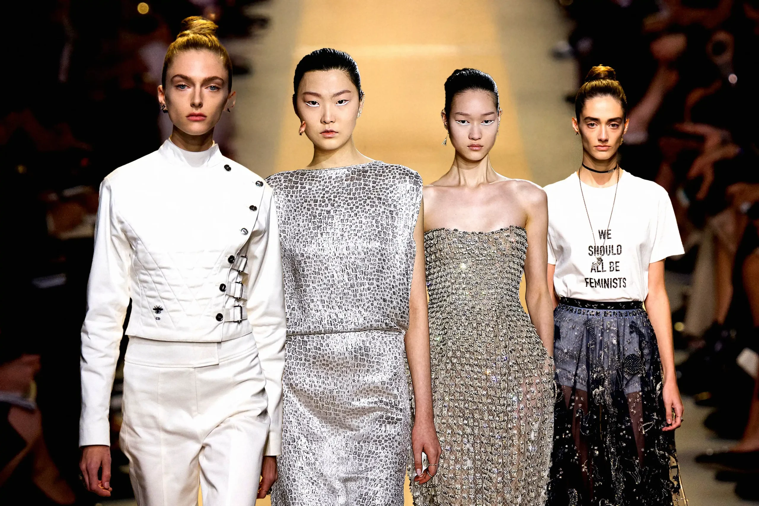 Chiuri’s first collection, S/S17, opened with a bold claim: “We Should All Be Feminists”, which became her blueprint