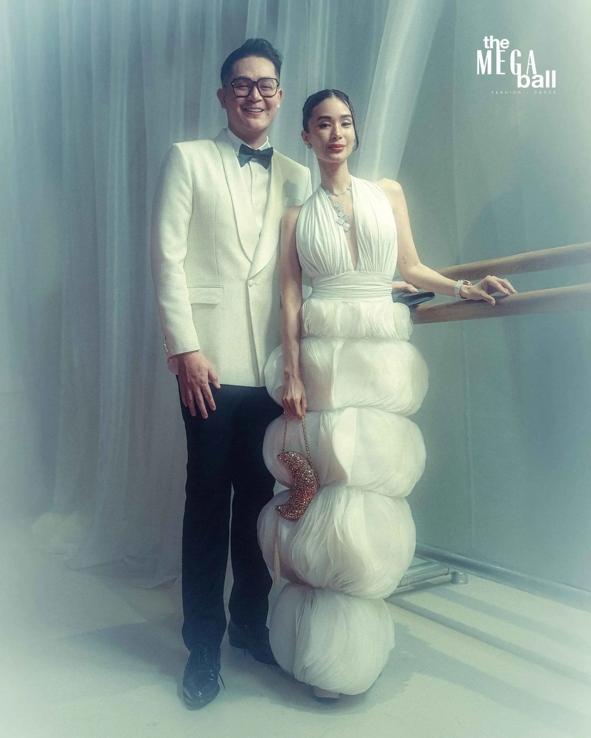 designer and muse mihcael leyva and heart evangelista mega ball 2025