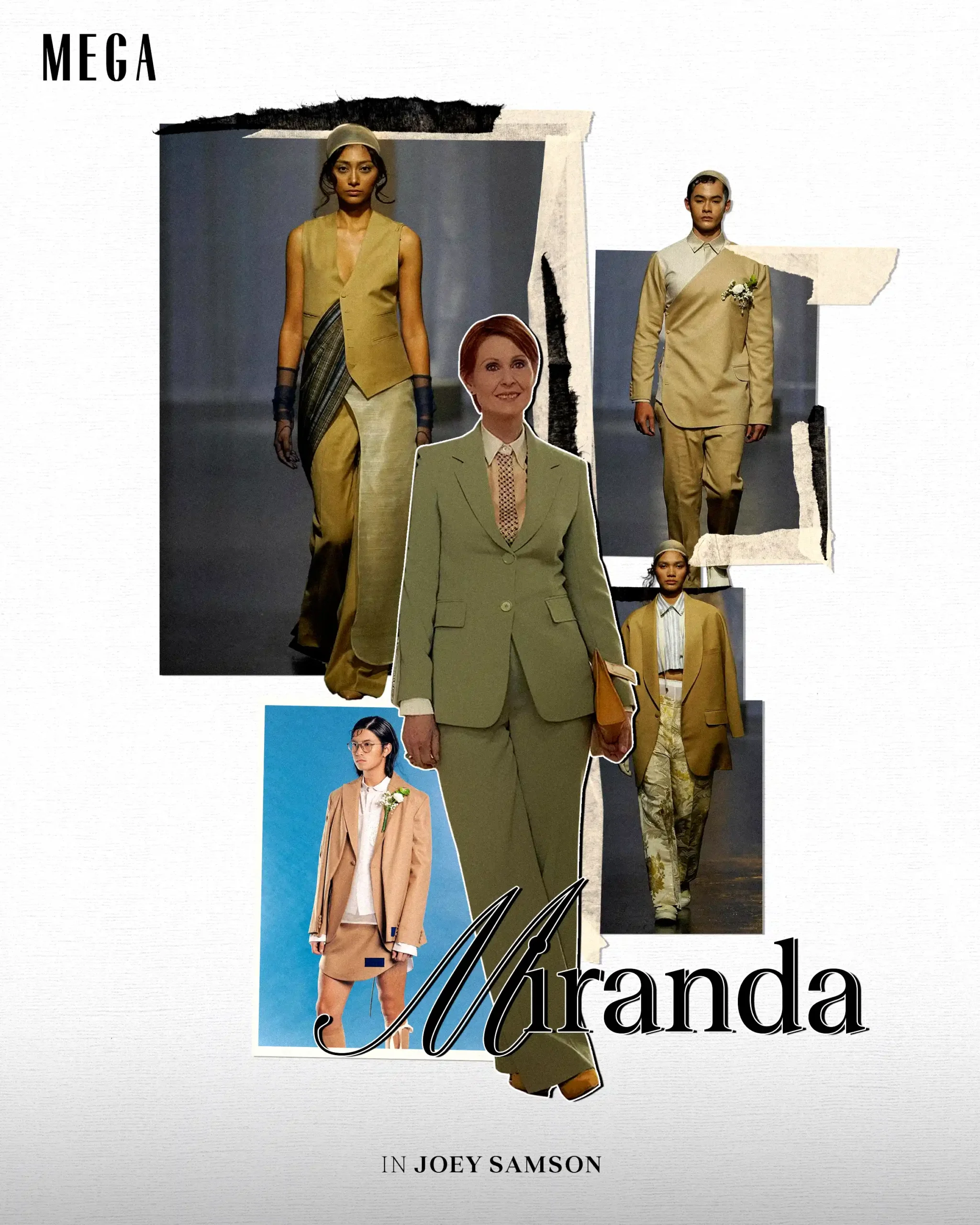 TAILORED BUT RELAXED, QUEER-CODED ANDROGYNY Miranda Hobbes and just like that Filipino designers