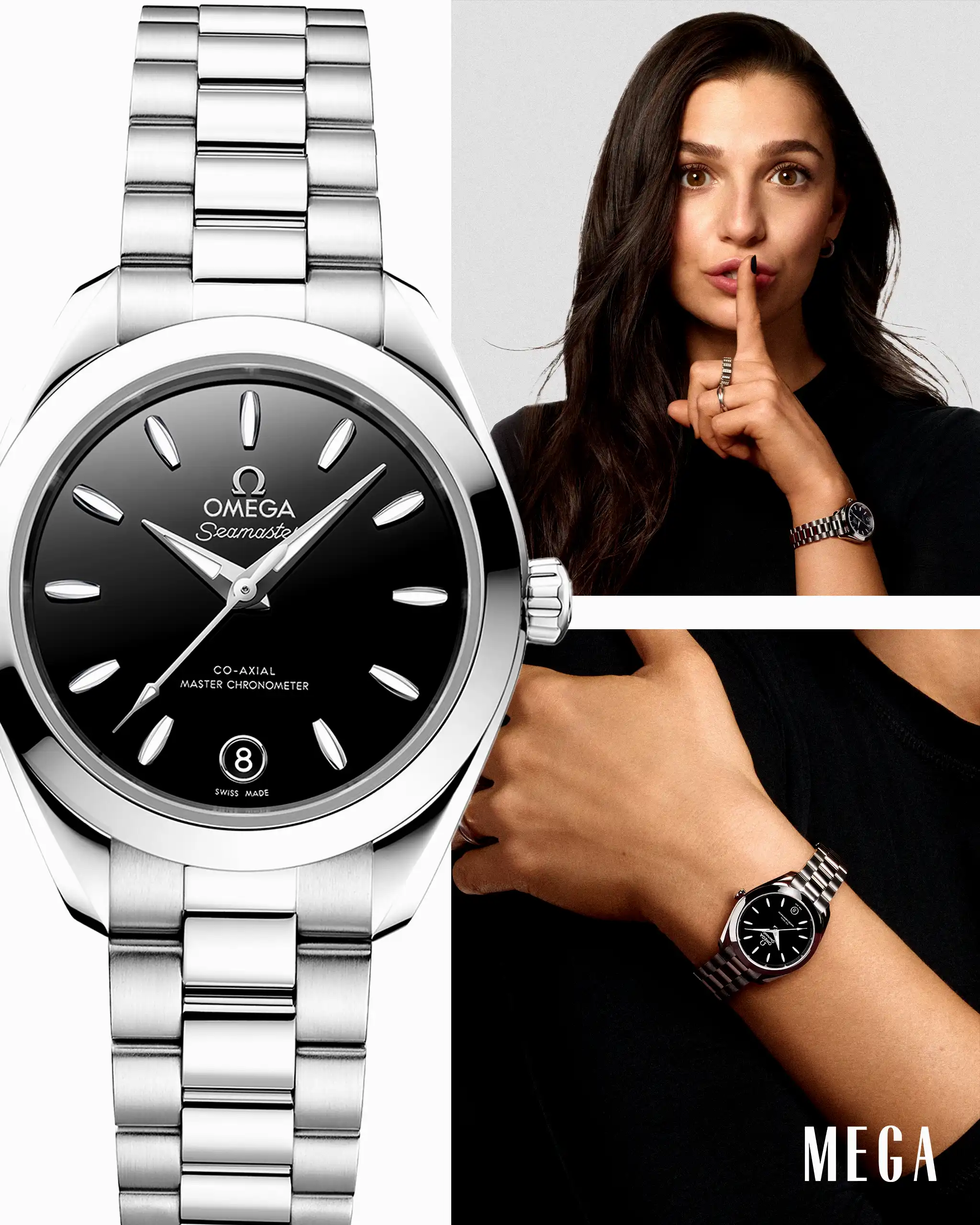 Mega omega Kyoto Japan aqua terra 30 mm my little secret campaign Marisa abela