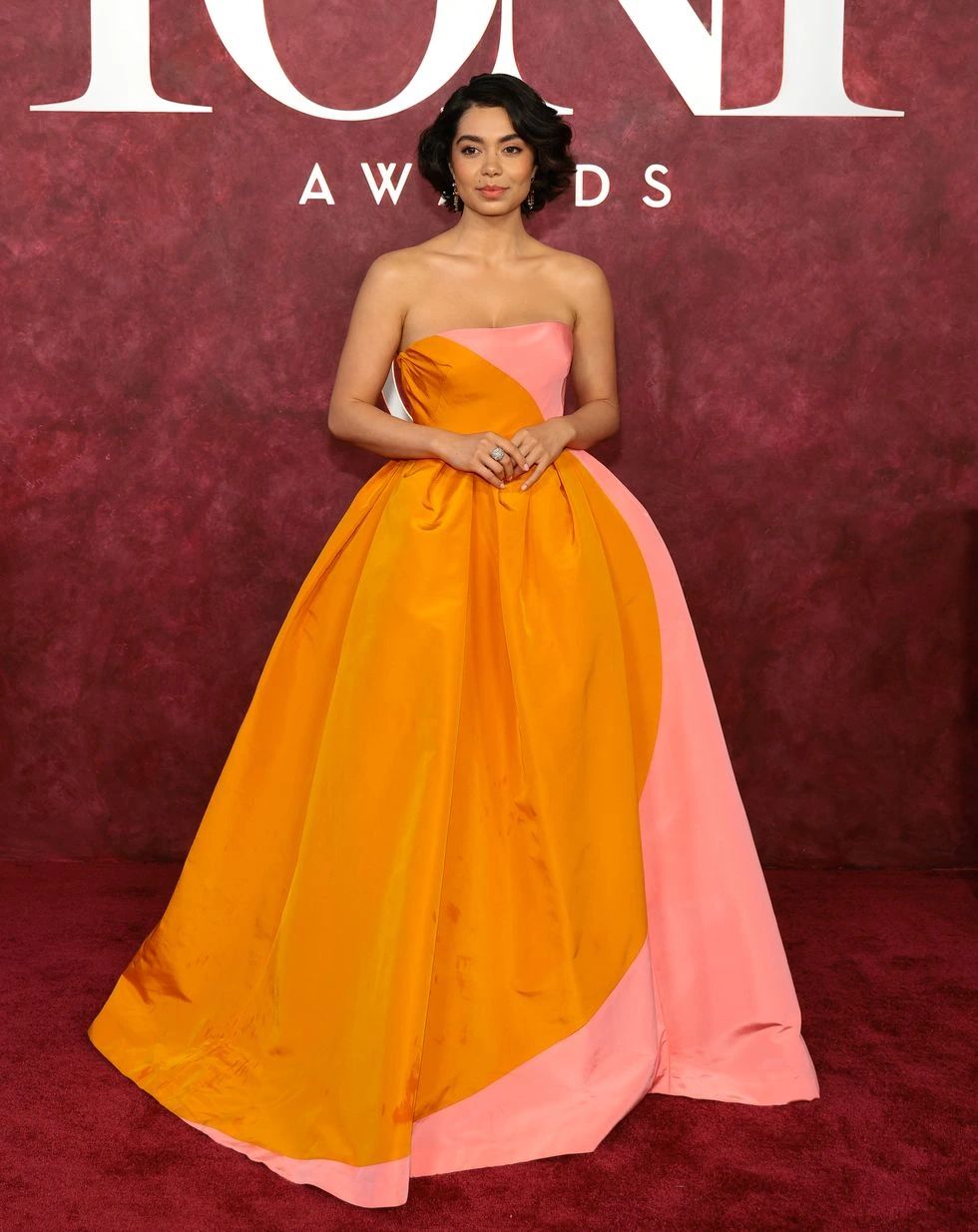 Auliʻi Cravalho in Carolina herrera tony awards