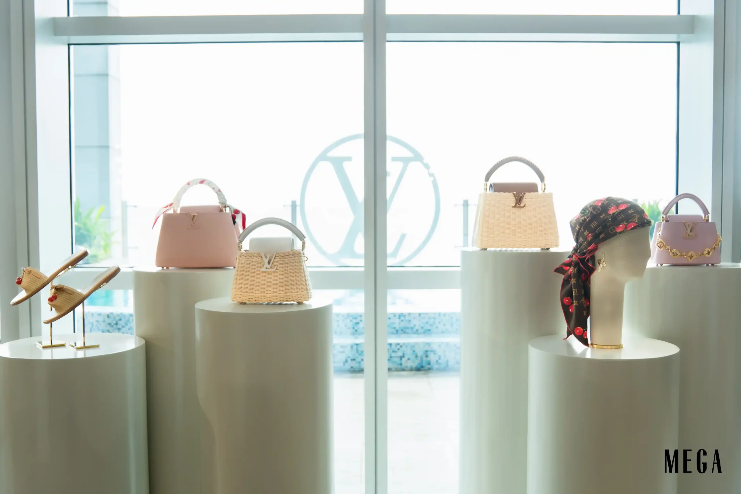 several of the coveted capucines are spotlighted at the event LV LOUIS VUITTON RESORT 2025