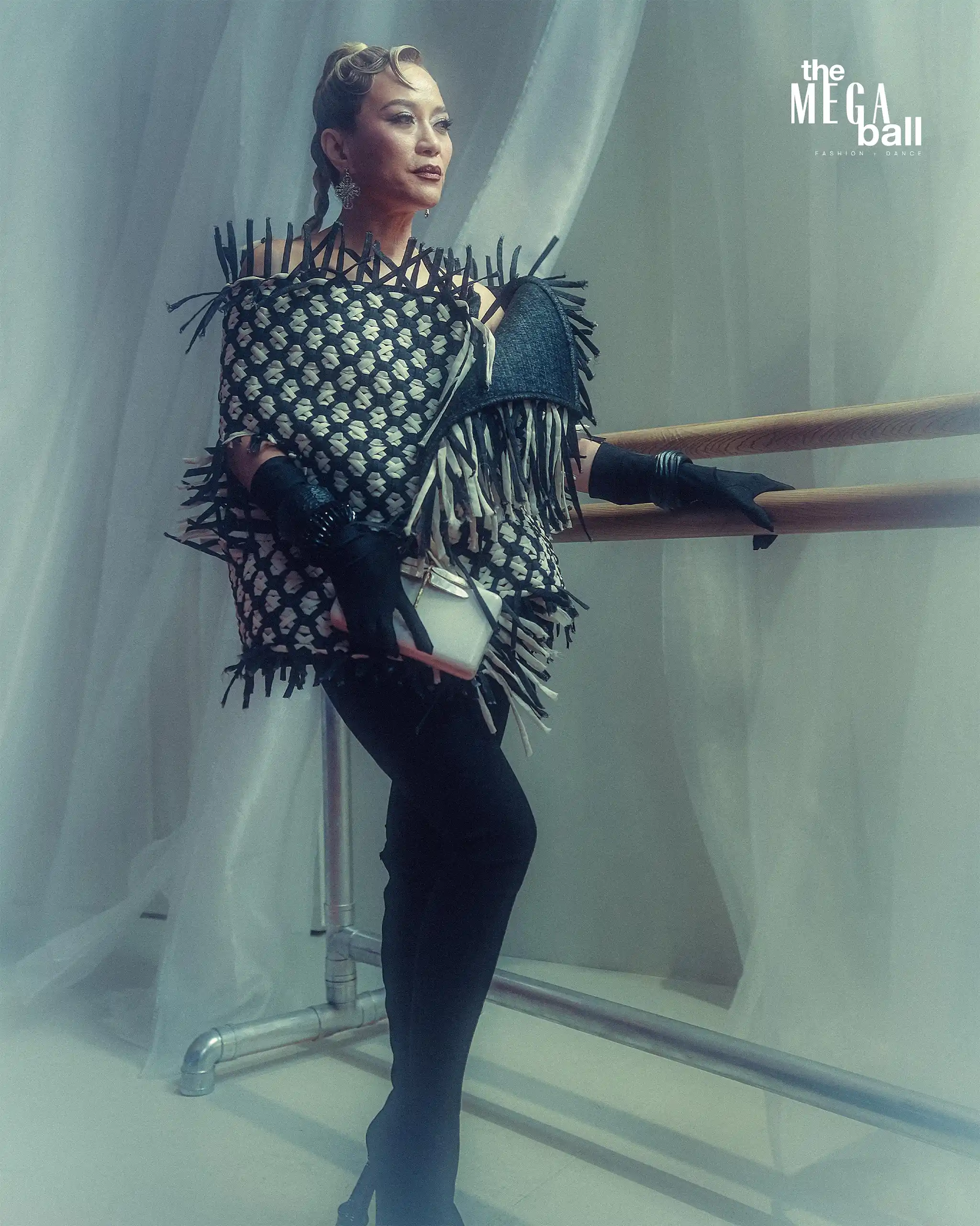 Teacher Georcelle dapat-sy mega ball 2025 look jaggy Glarino Woven jacket