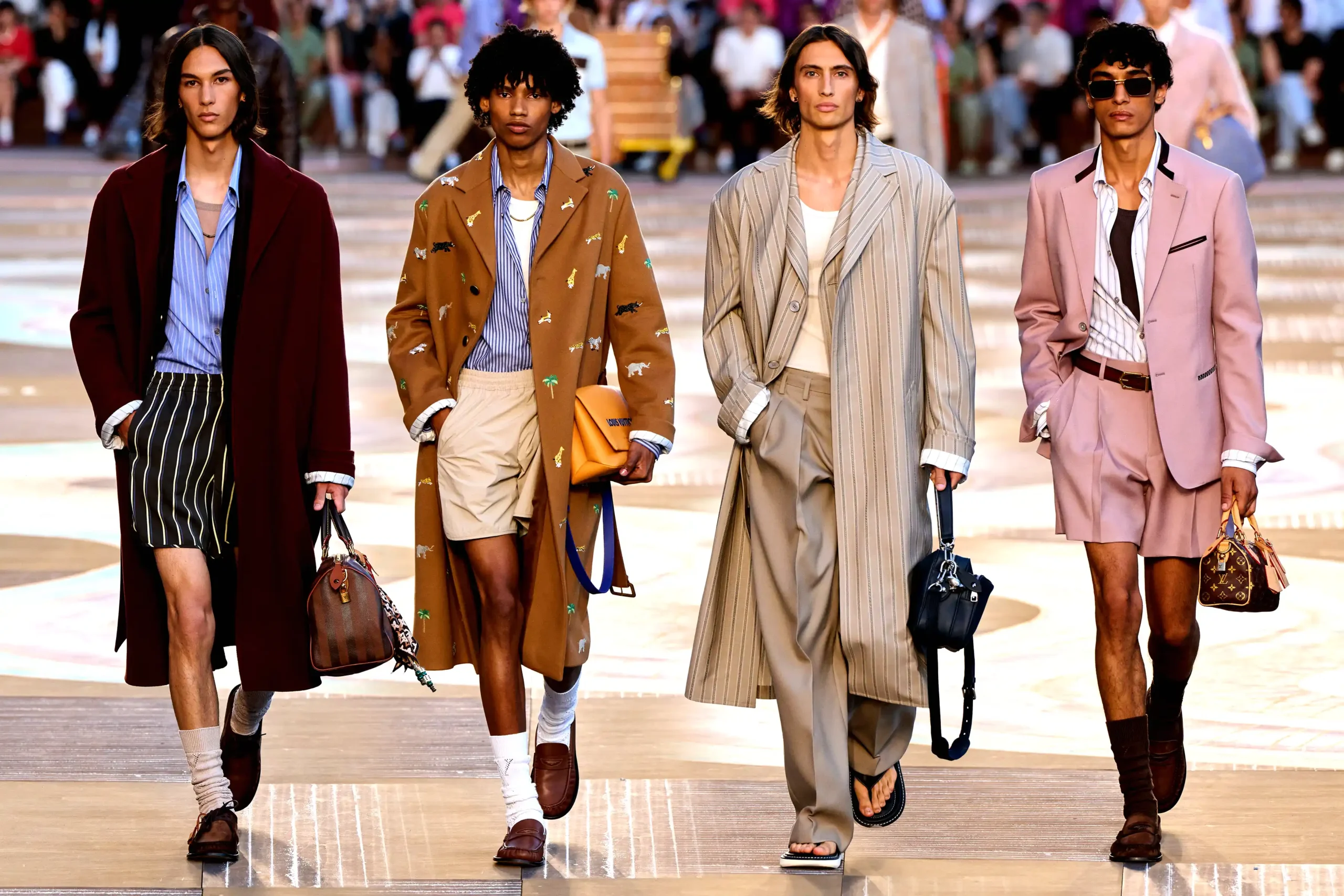 Men’s fashion week lessons in style tailoring blazers Louis Vuitton spring summer 2026 ss26