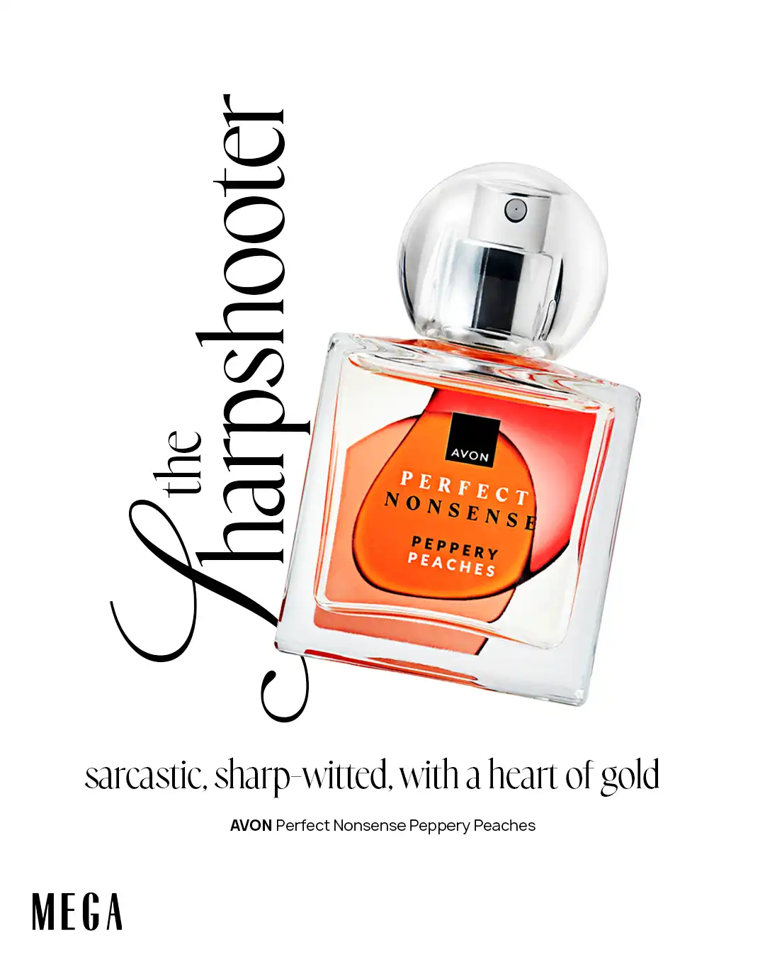 The Avon Perfect Nonsense perfume in Peppery Peaches is perfect for someone with a sarcastic personality type