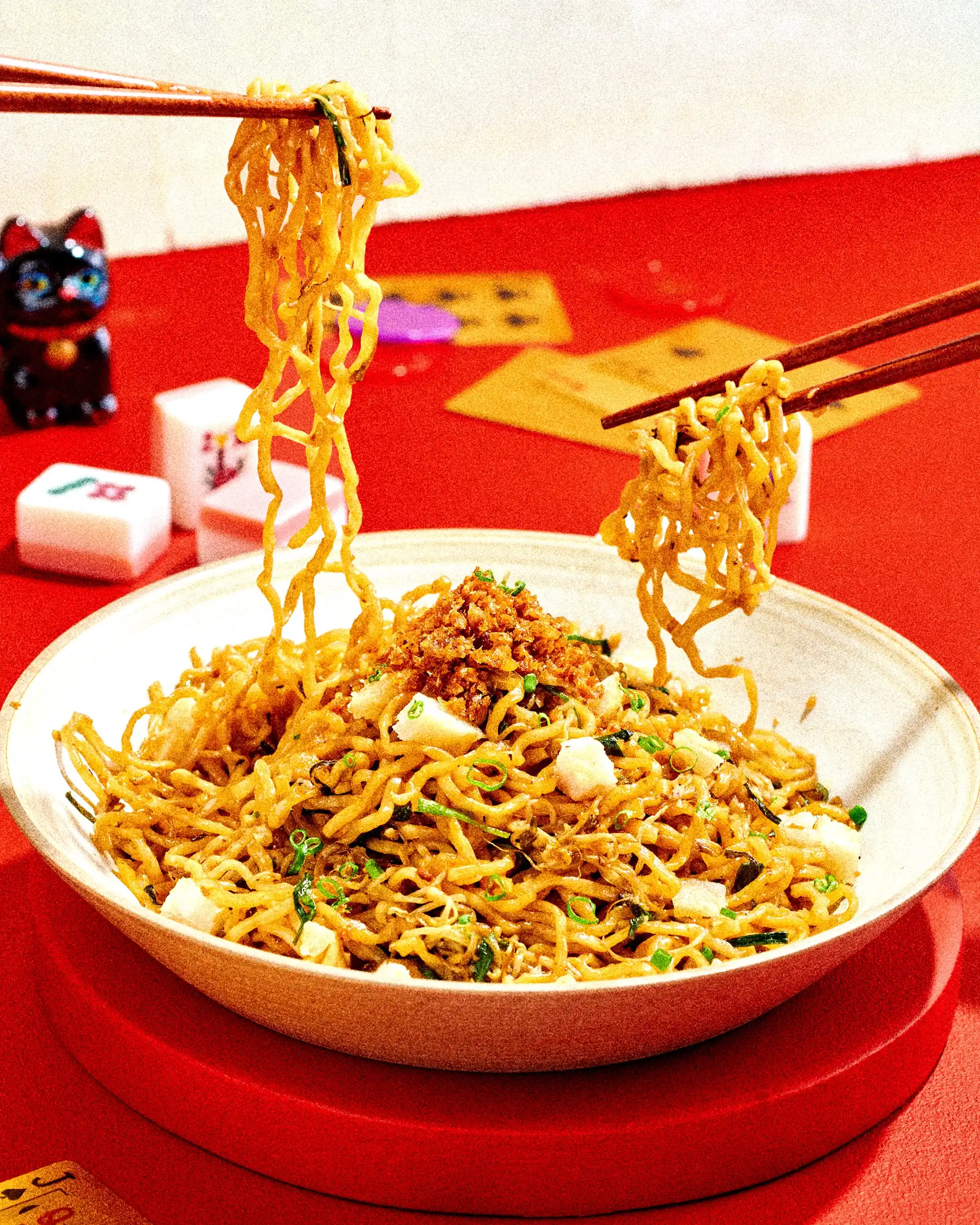 Spicy Peanut Noodles with Ground Pork