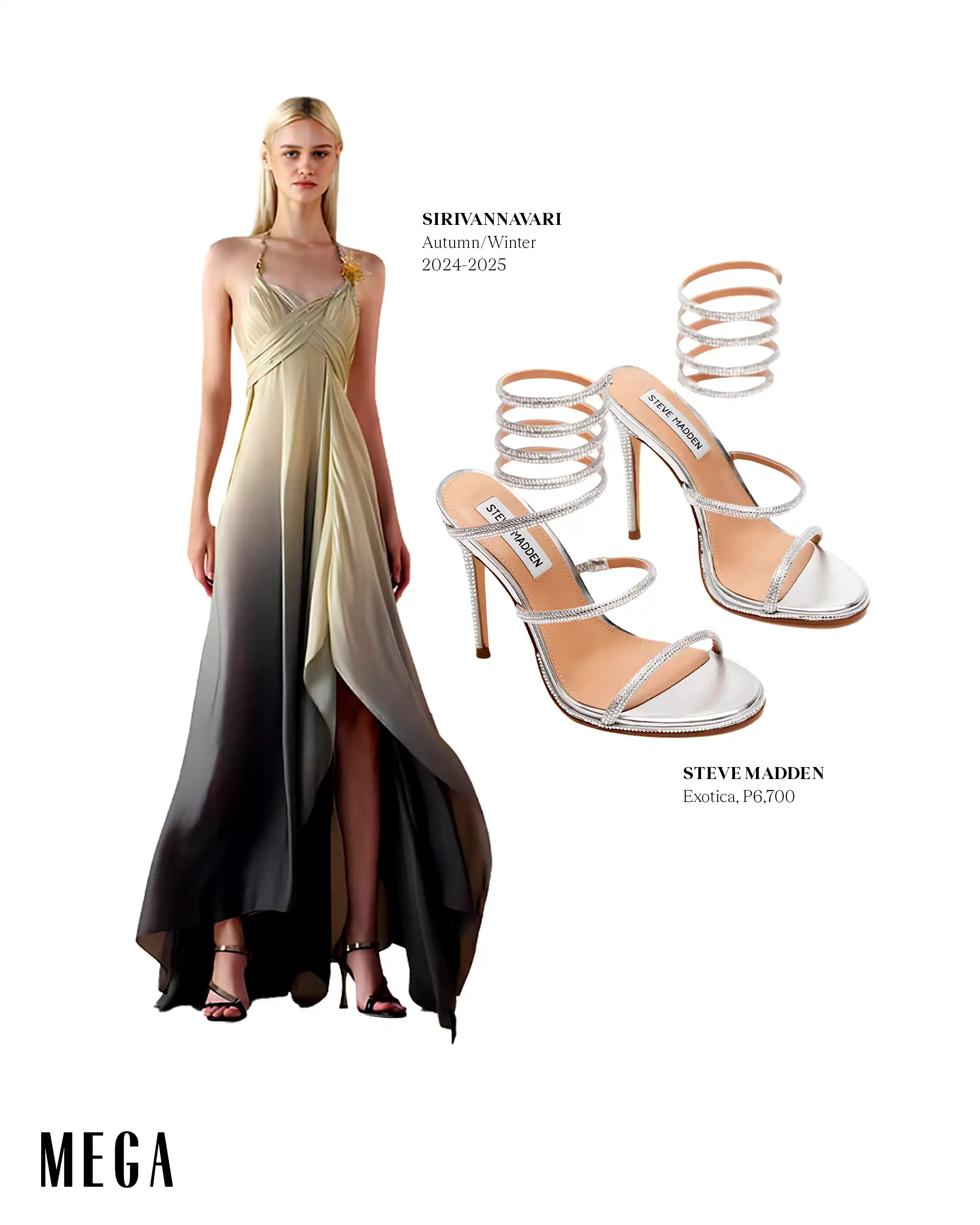 Ethereal gowns and strappy heels for a modern goddess