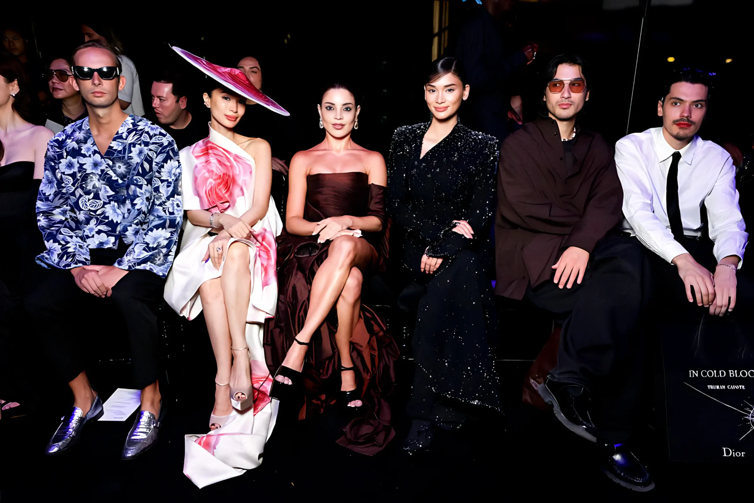 Heart Evangelista, Brazilian actress Gkay, and Pia Wurtzbach at the Robert Wun show