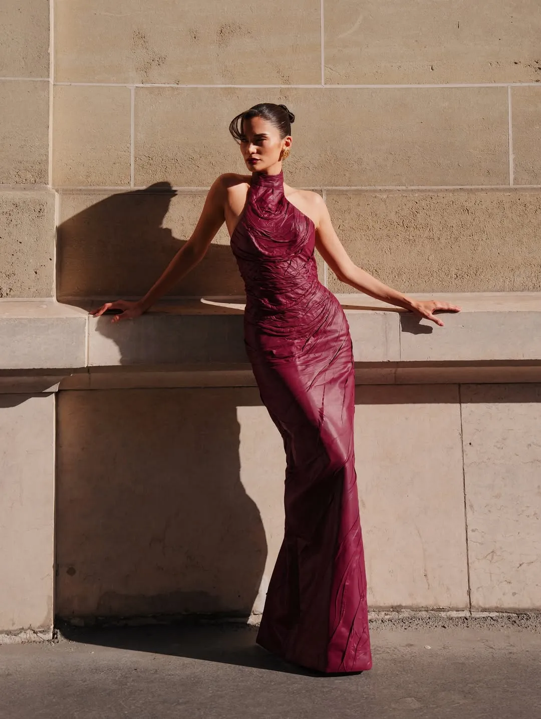 Pia Wurtzbach Wearing Dang Hoang from F/W23 collection