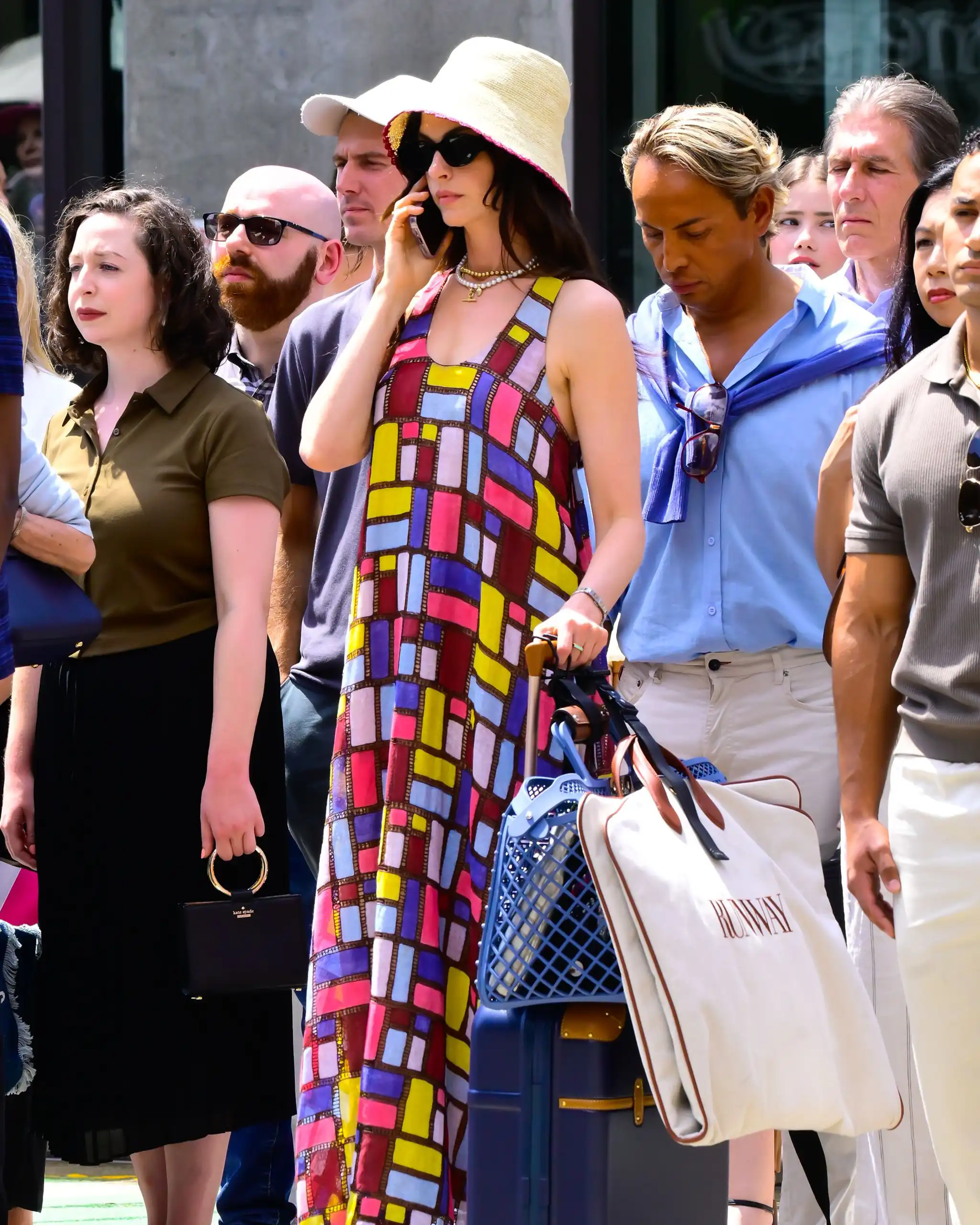 In gabriela hearst Maxi dress, chloé sandals, and fendi basket bag Devil wears Prada 2