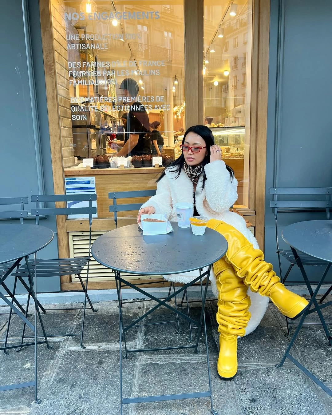 Rie Hata during Paris Fashion Week for the Maison Mihara Yasuhiro A/W25 show