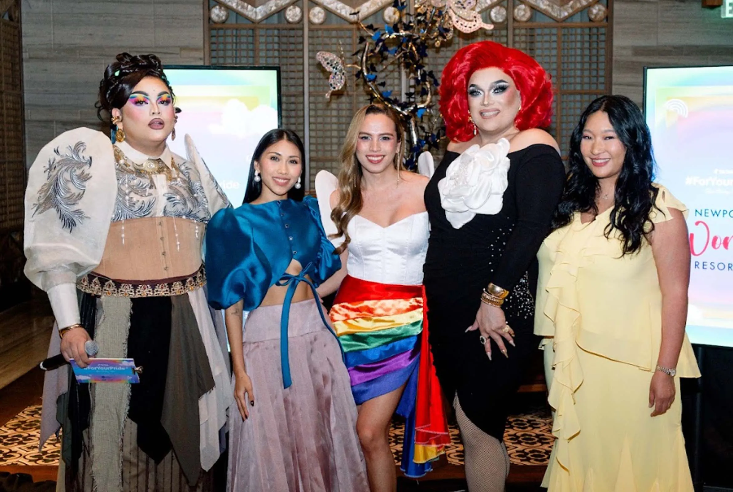 Lineup of content creators next to TikTok's  national communications lead