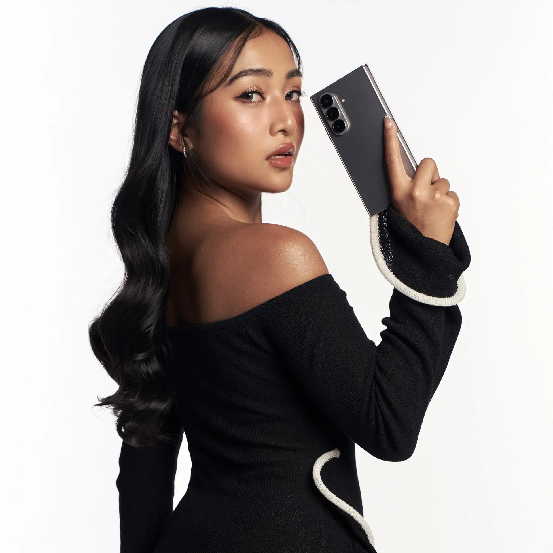 Ry Velasco with her Samsung Flip7