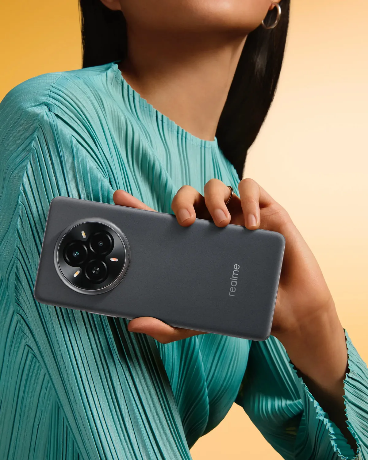 The Grey Suede variant of realme's 14 Pro Series