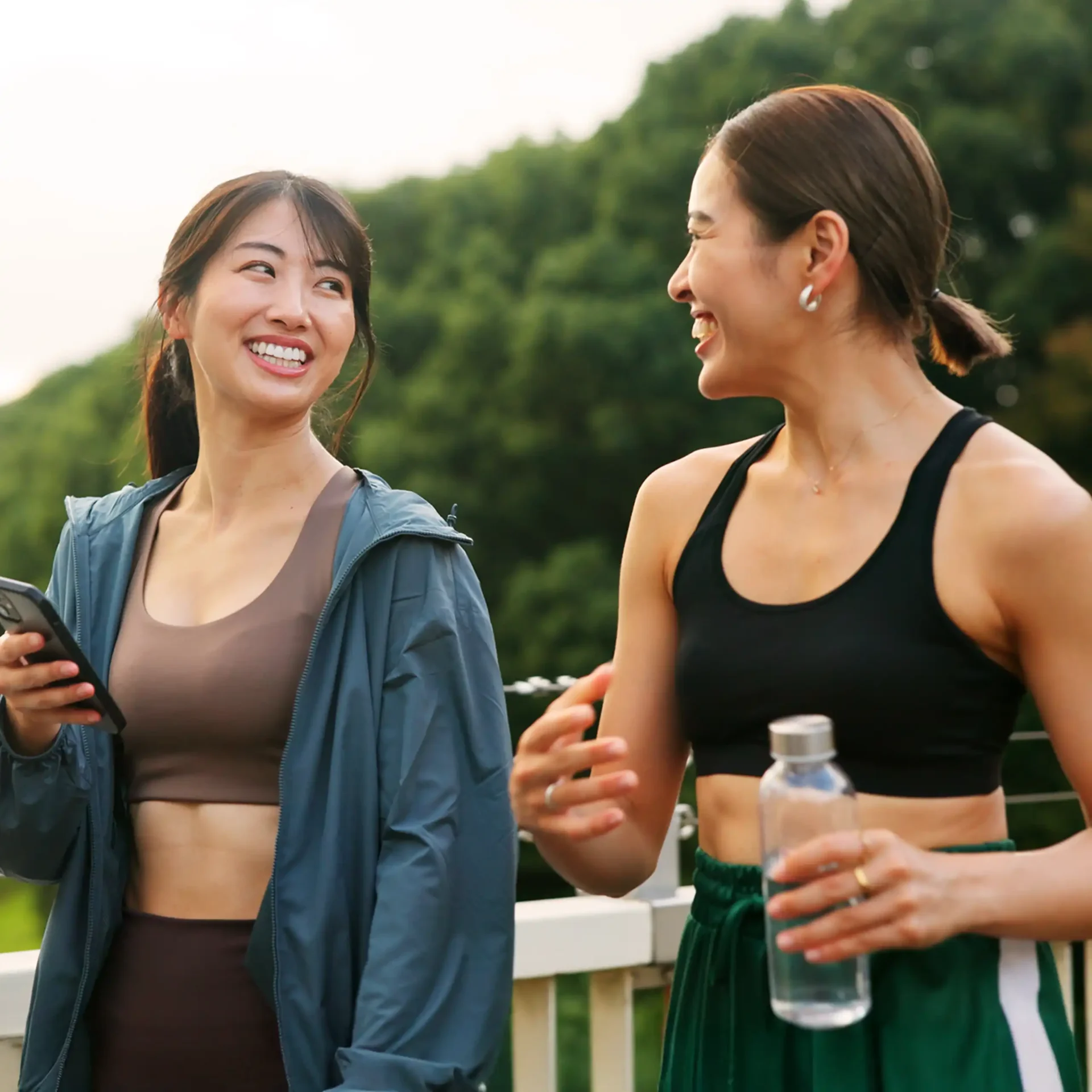 Two girls in their athleisure wear