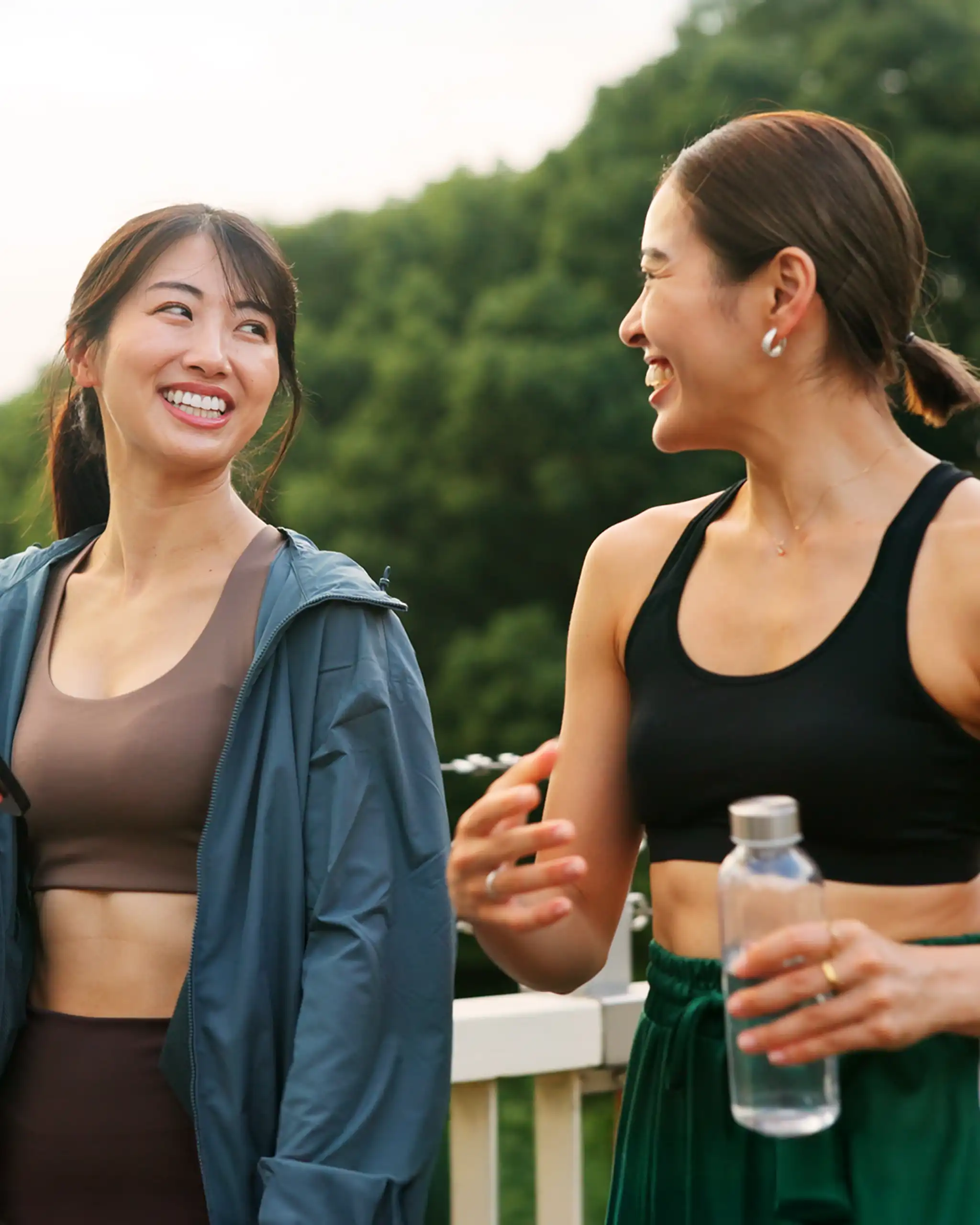 Two girls in their athleisure wear