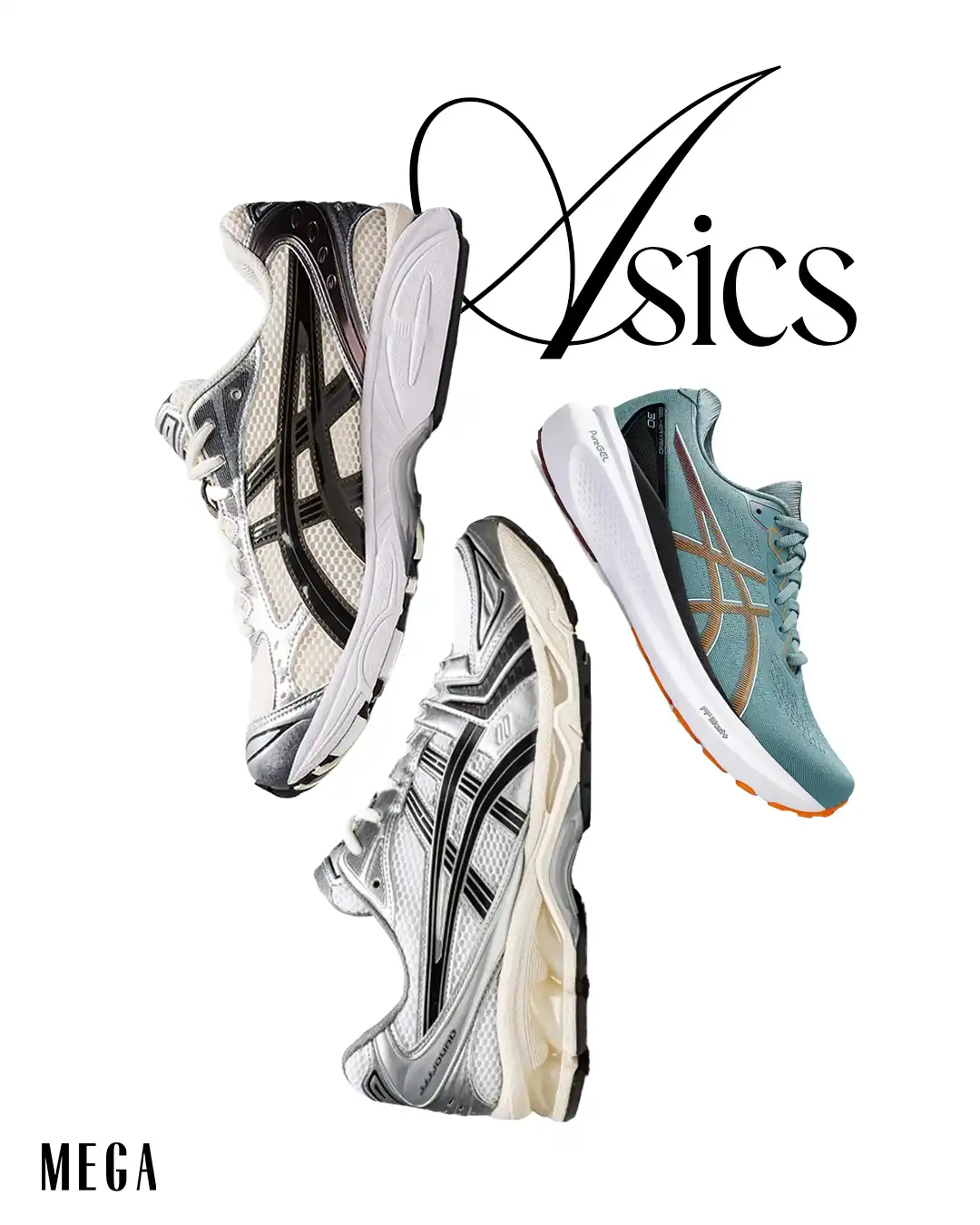 The Gel-Kayano lineup in collage