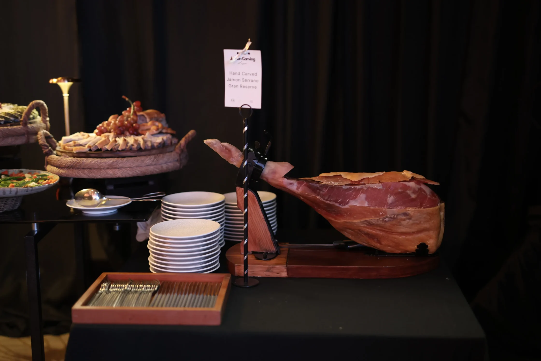 Hand carved Jamon Serrano
