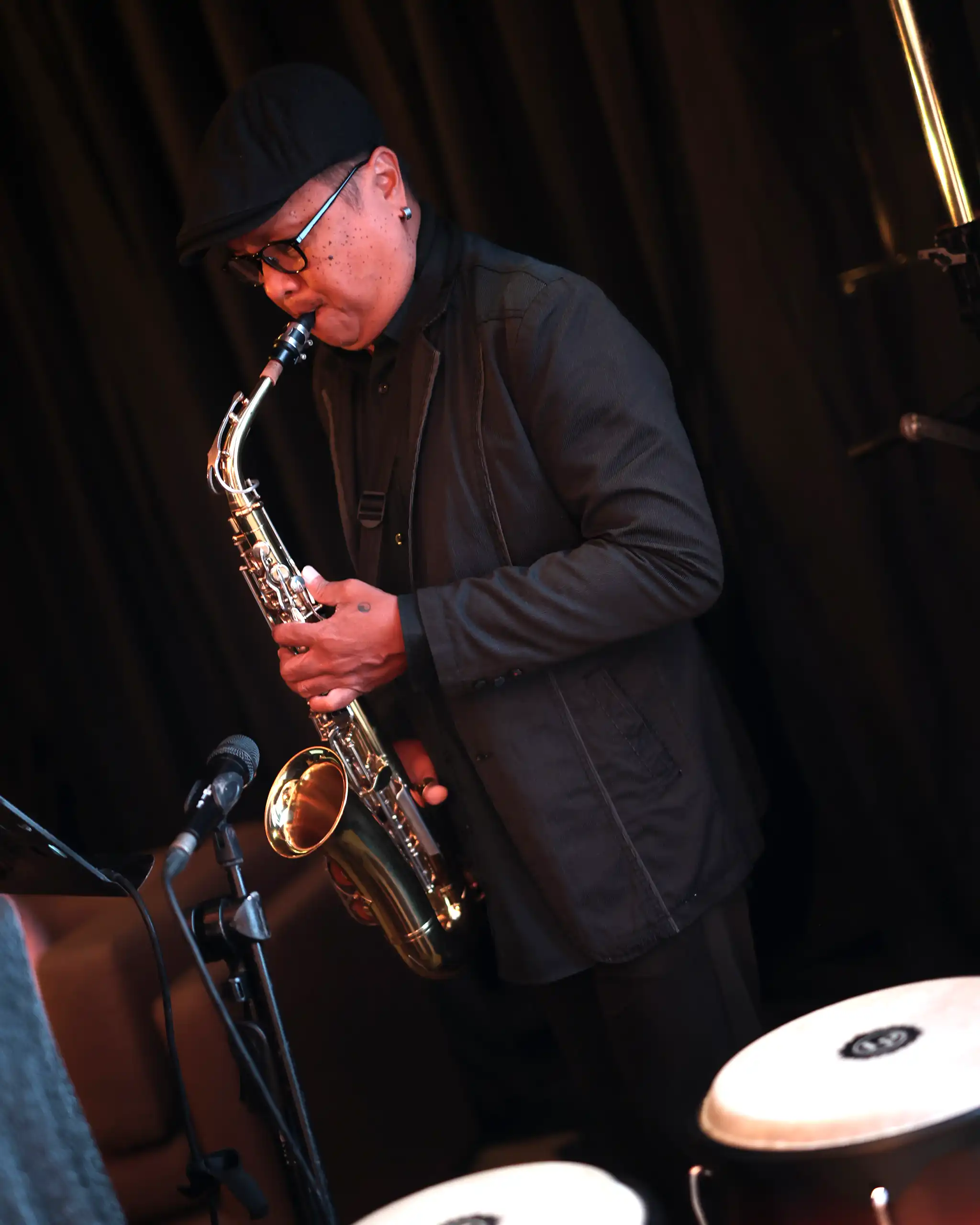 Sax player Peterly Santiago