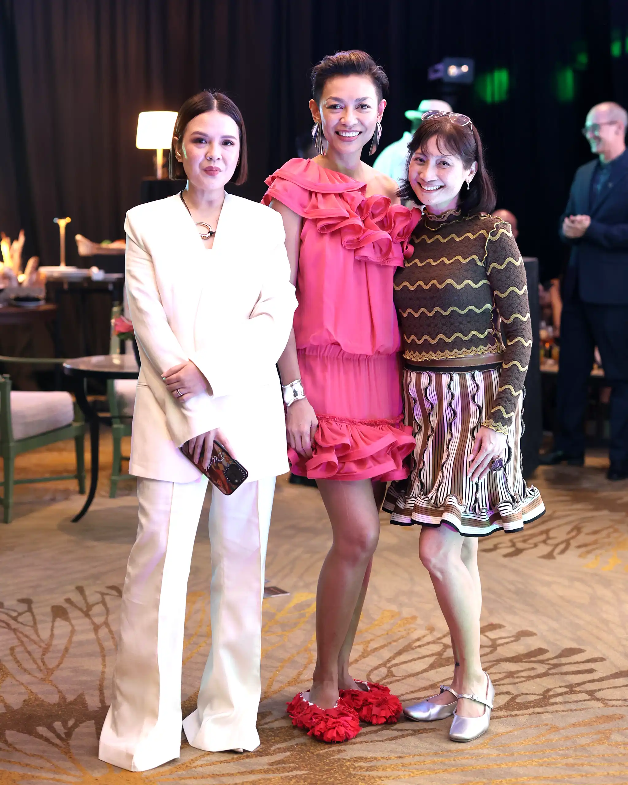 MEGA Editor-in-Chief Peewee Reyes-Isidro, Joyce Orena, and Mawi de Ocampo