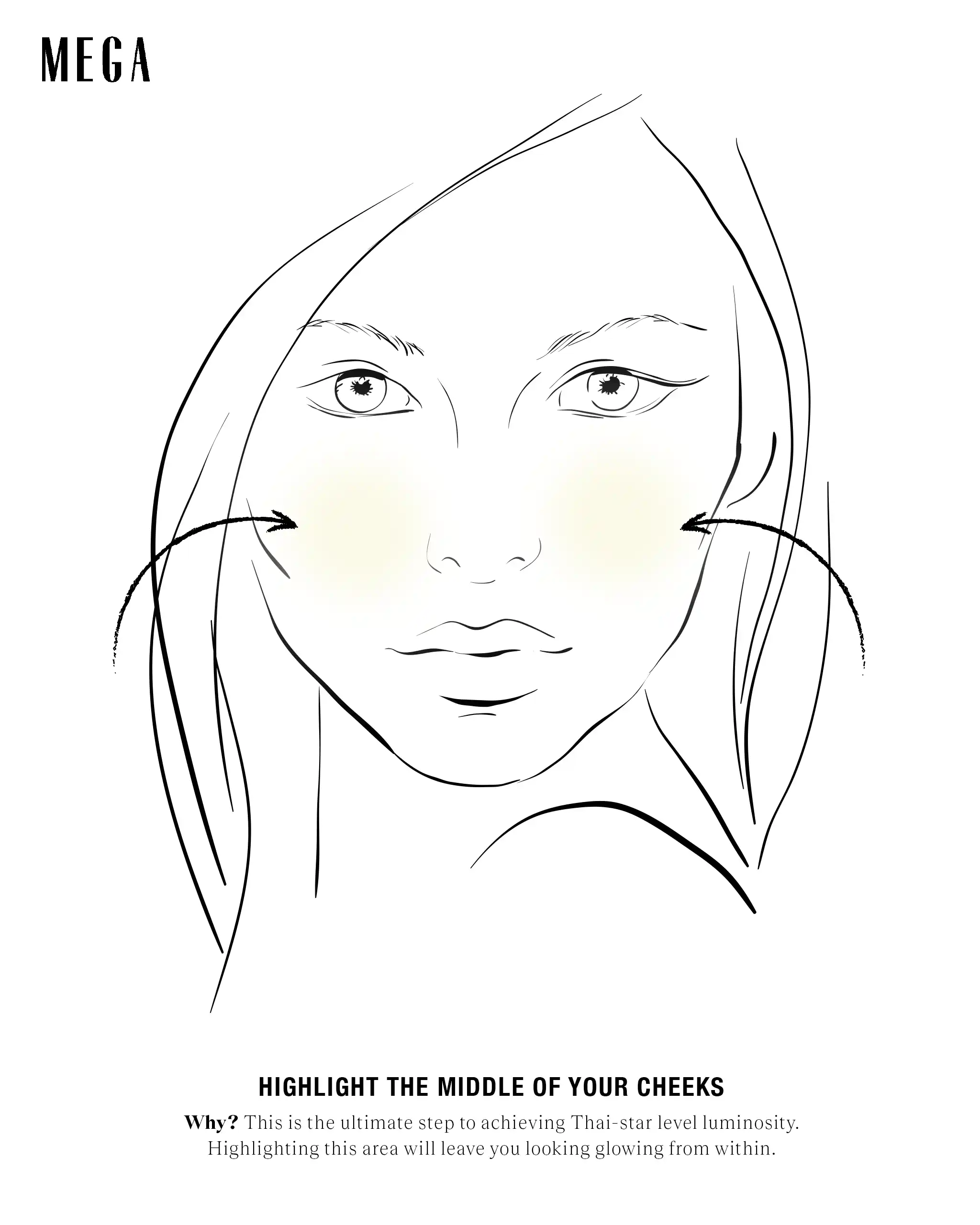 Secret 4: Highlight the Middle of your Cheeks