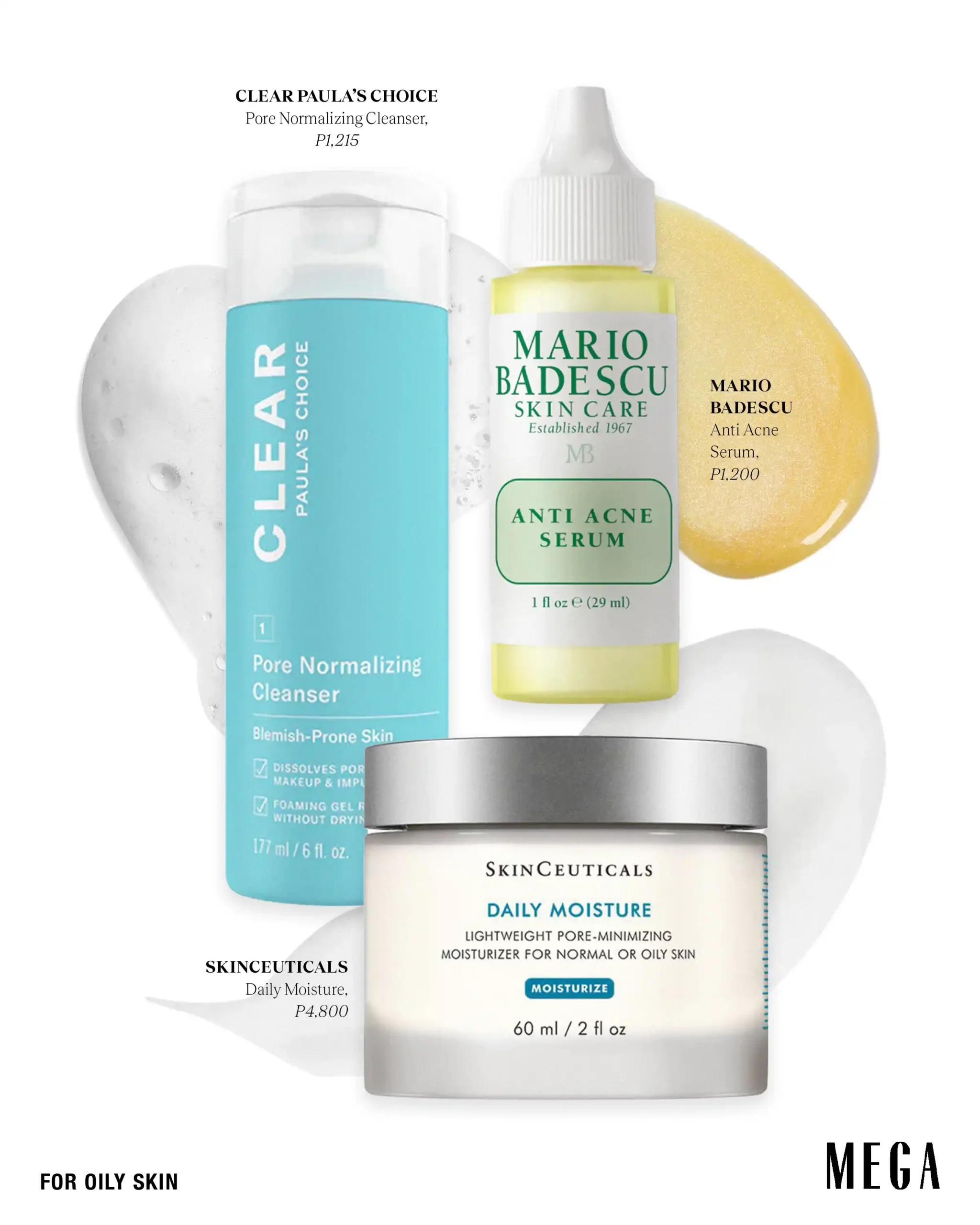 Skincare products for Oily skin