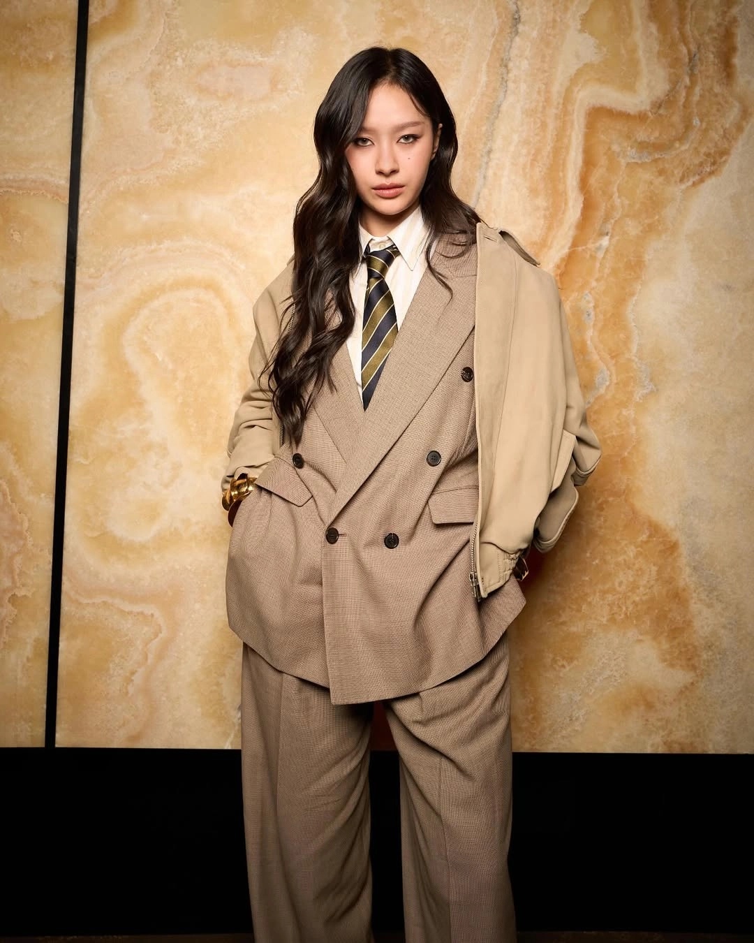Milk Pansa Vosbein at the YSL F/W25 show during Paris Fashion Week