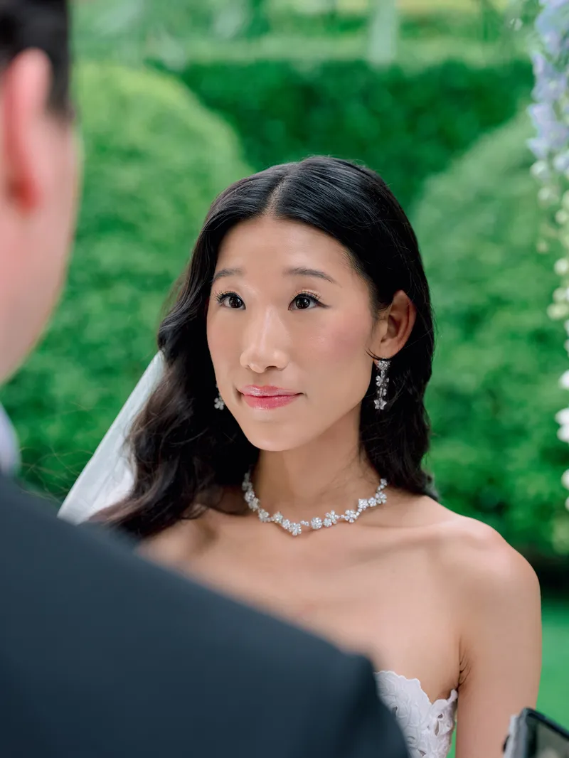Becca Bloom's Lancôme makeup with her Van Cleef & Arpels jewels