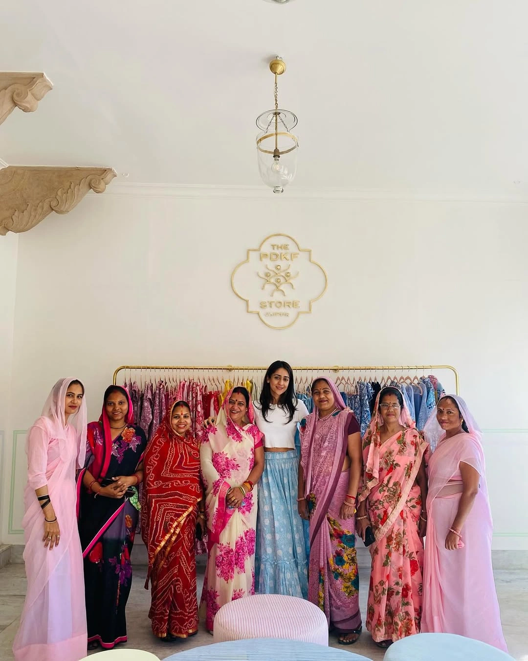 Princess Kumari with the women of Princess Diya Kumari FOundation