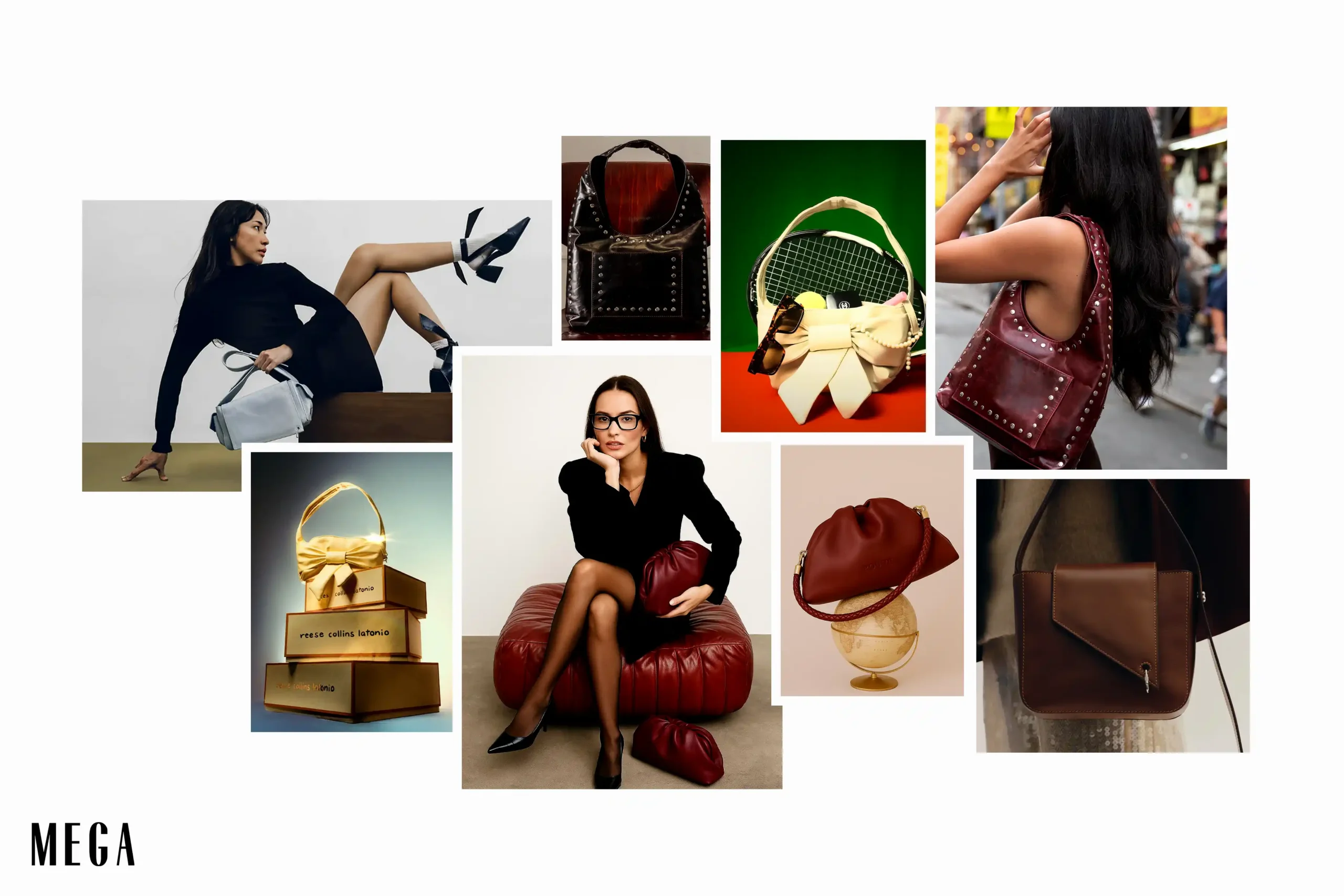 Bags by Reese Collins Latonio, R/Studios, The Pouve, and Talao Studio