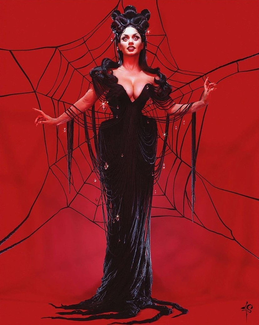 VANESSA HUDGENS AS A LITERAL BLACK WIDOW