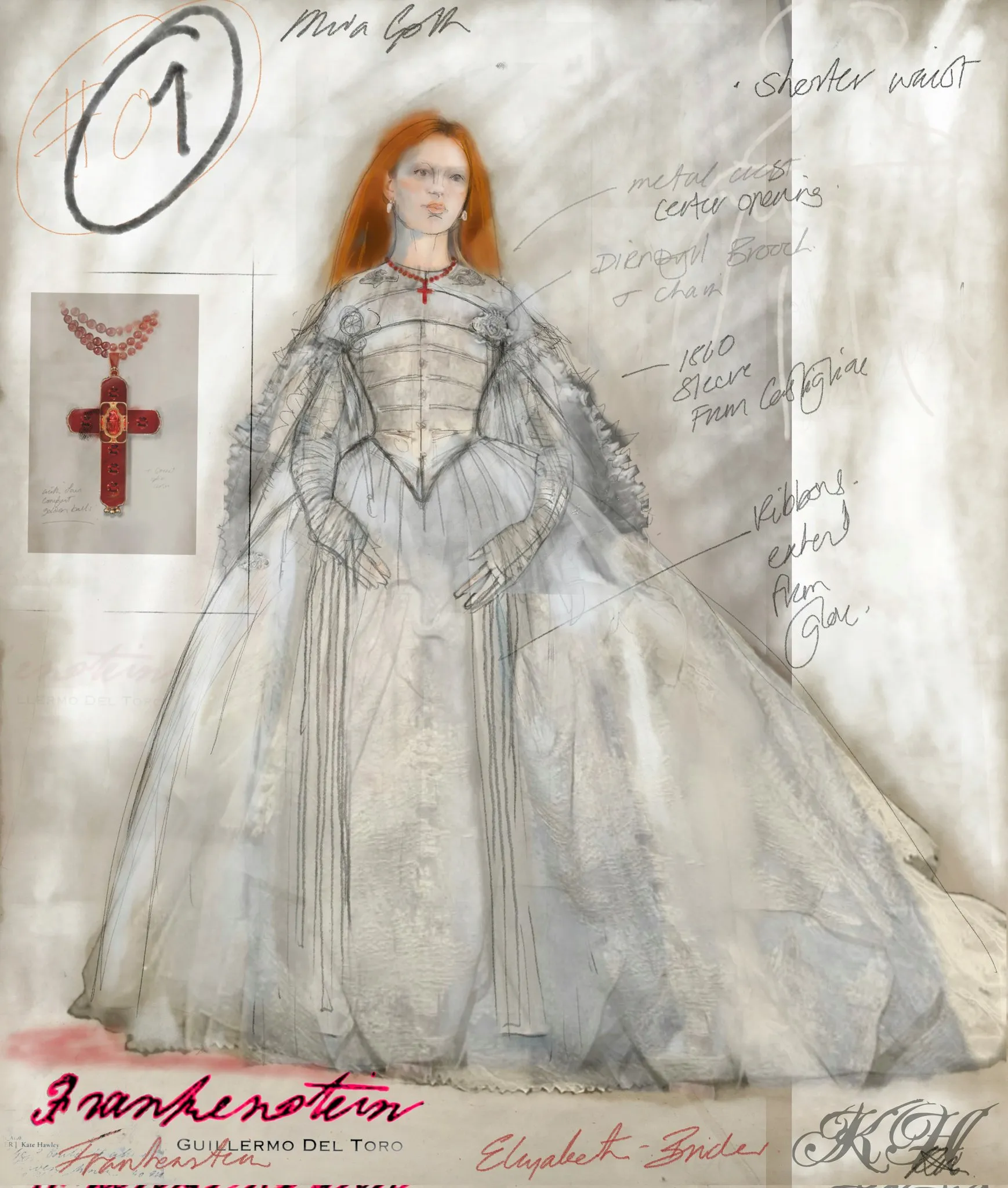 CONCEPT ART OF ELIZABETH'S BRIDAL LOOK