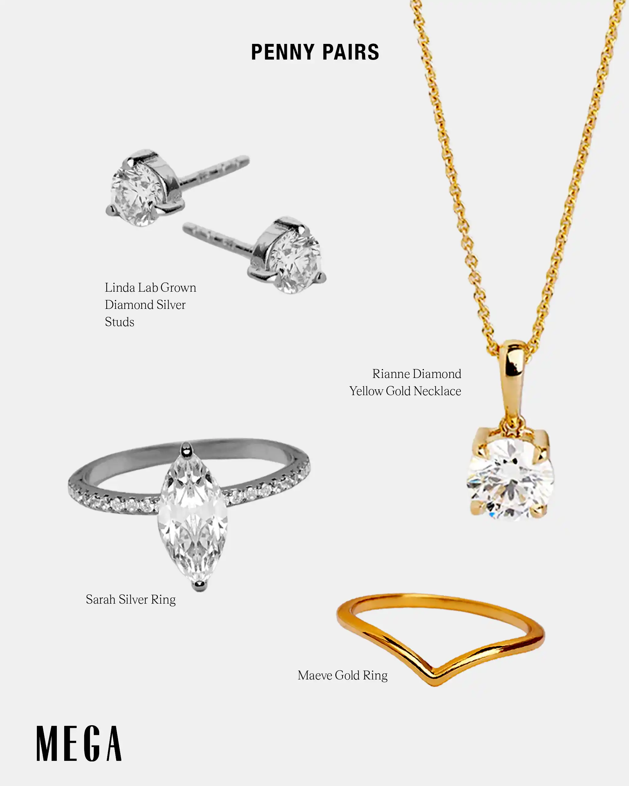 Master the art of contrast—mix your metals with Penny Pairs.
