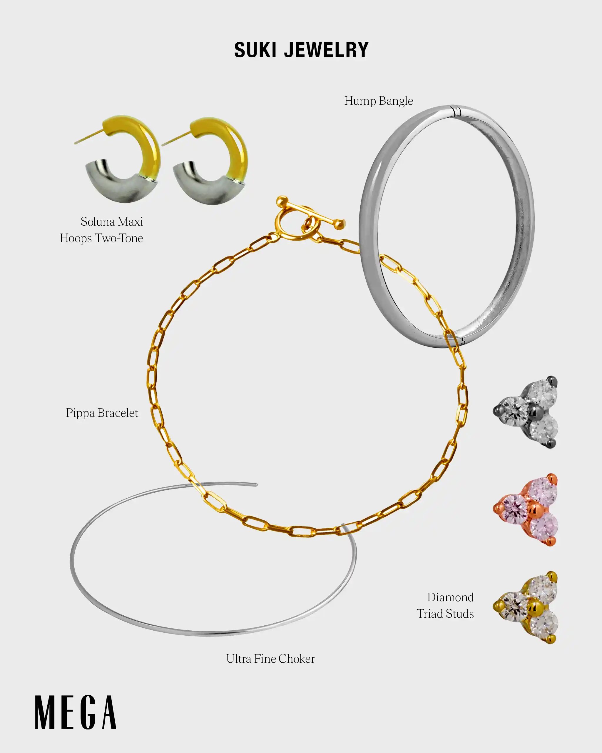 mixed metal stack with suki Jewelry
