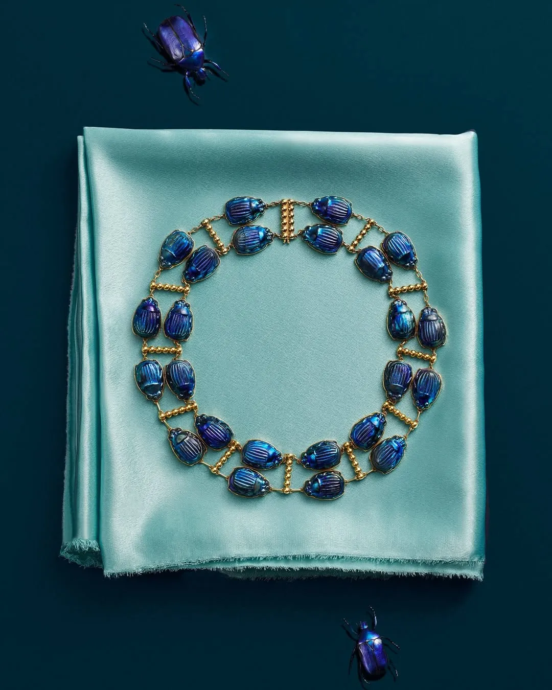 THE FAVRILE BEETLE NECKLACE