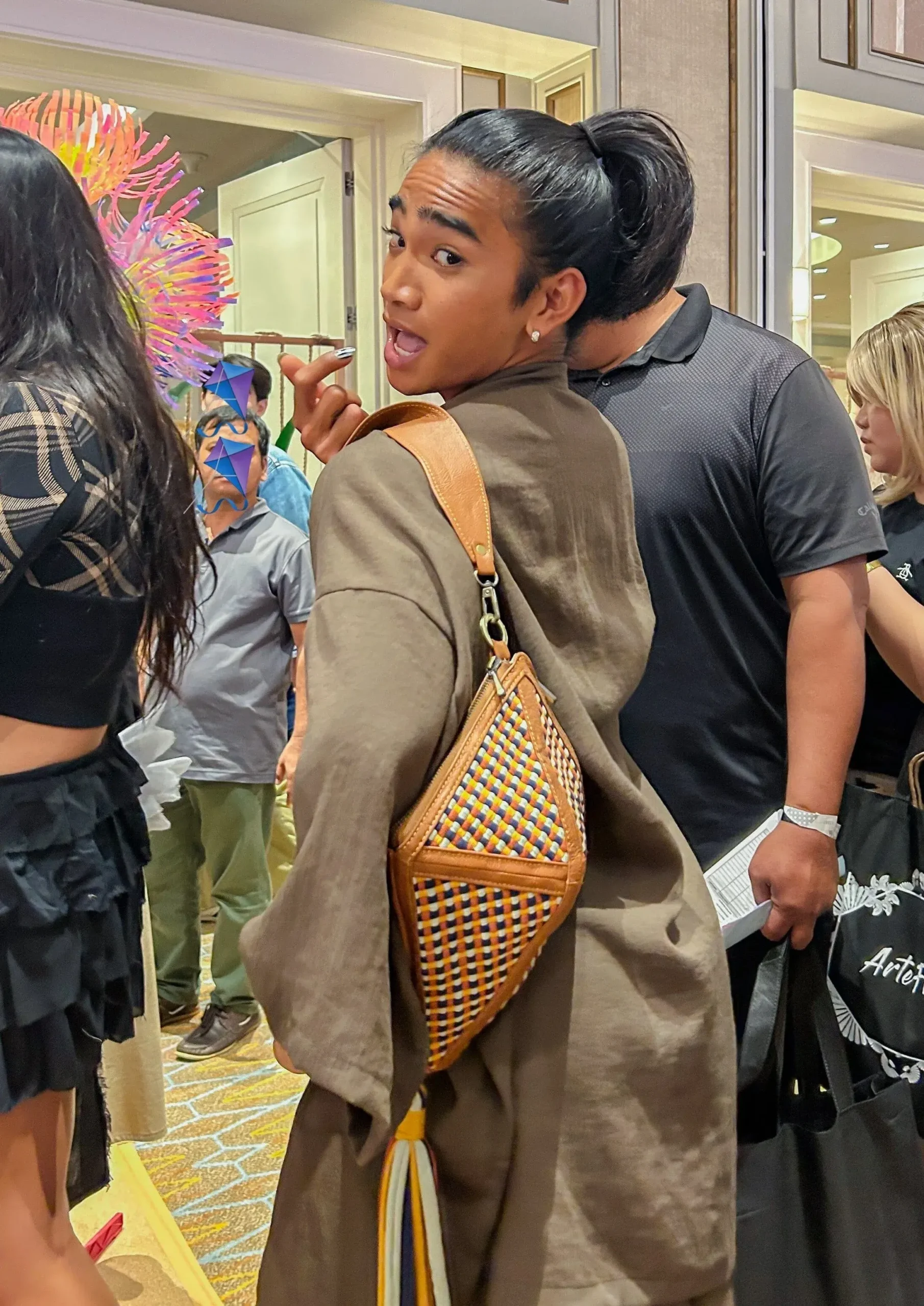 Bretman Rock wearing the customized Saranggola bag